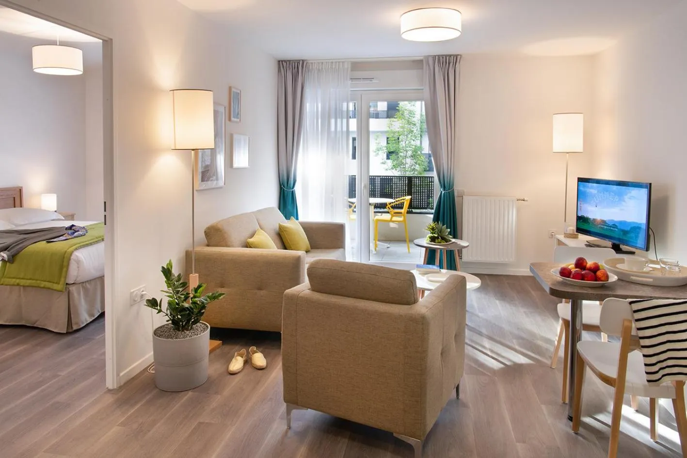 Photo of the whole room, Bed in Domitys - Galilée