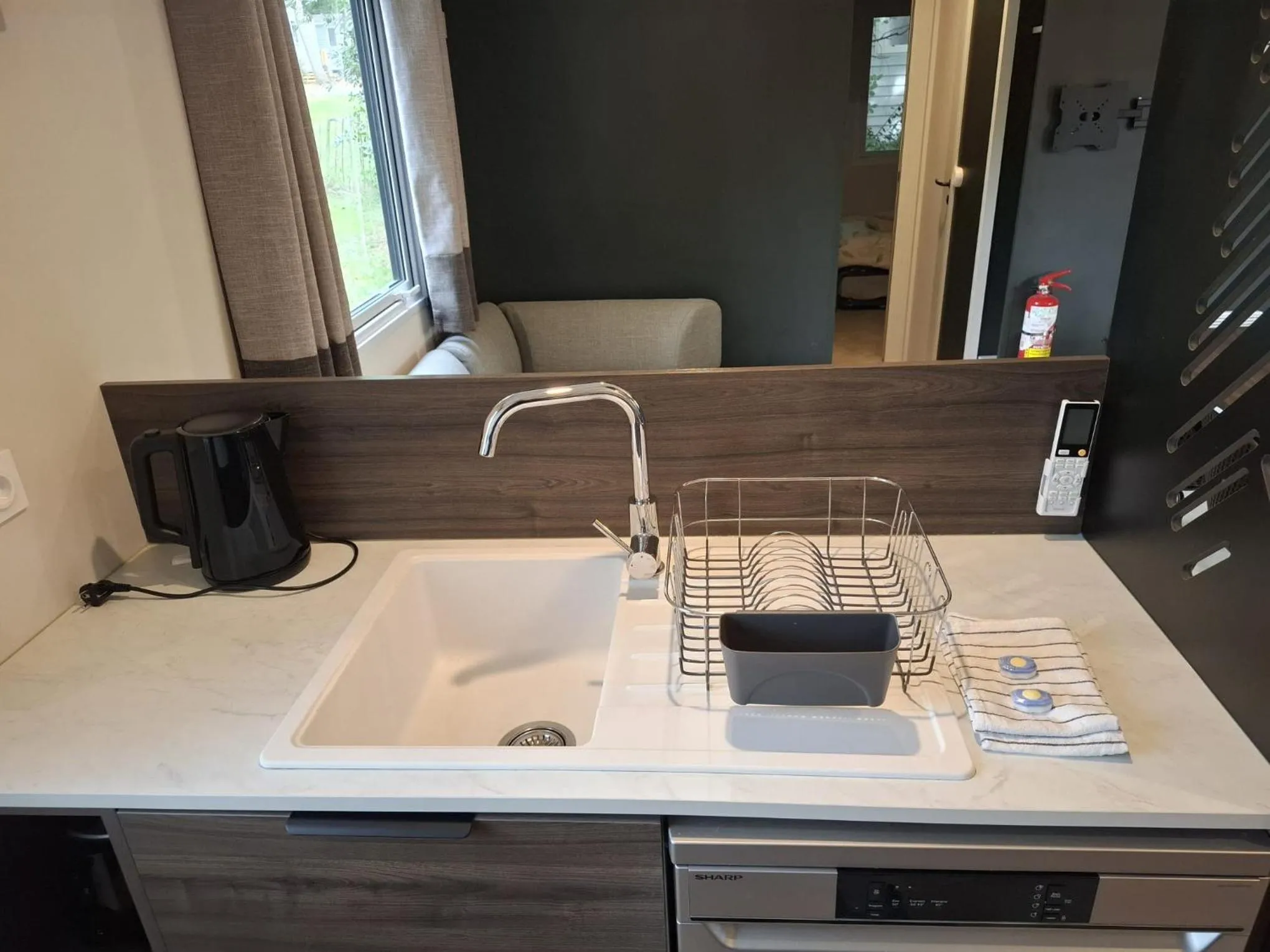 Kitchen or kitchenette in Mobile Homes by KelAir at Camping Domaine des Ormes