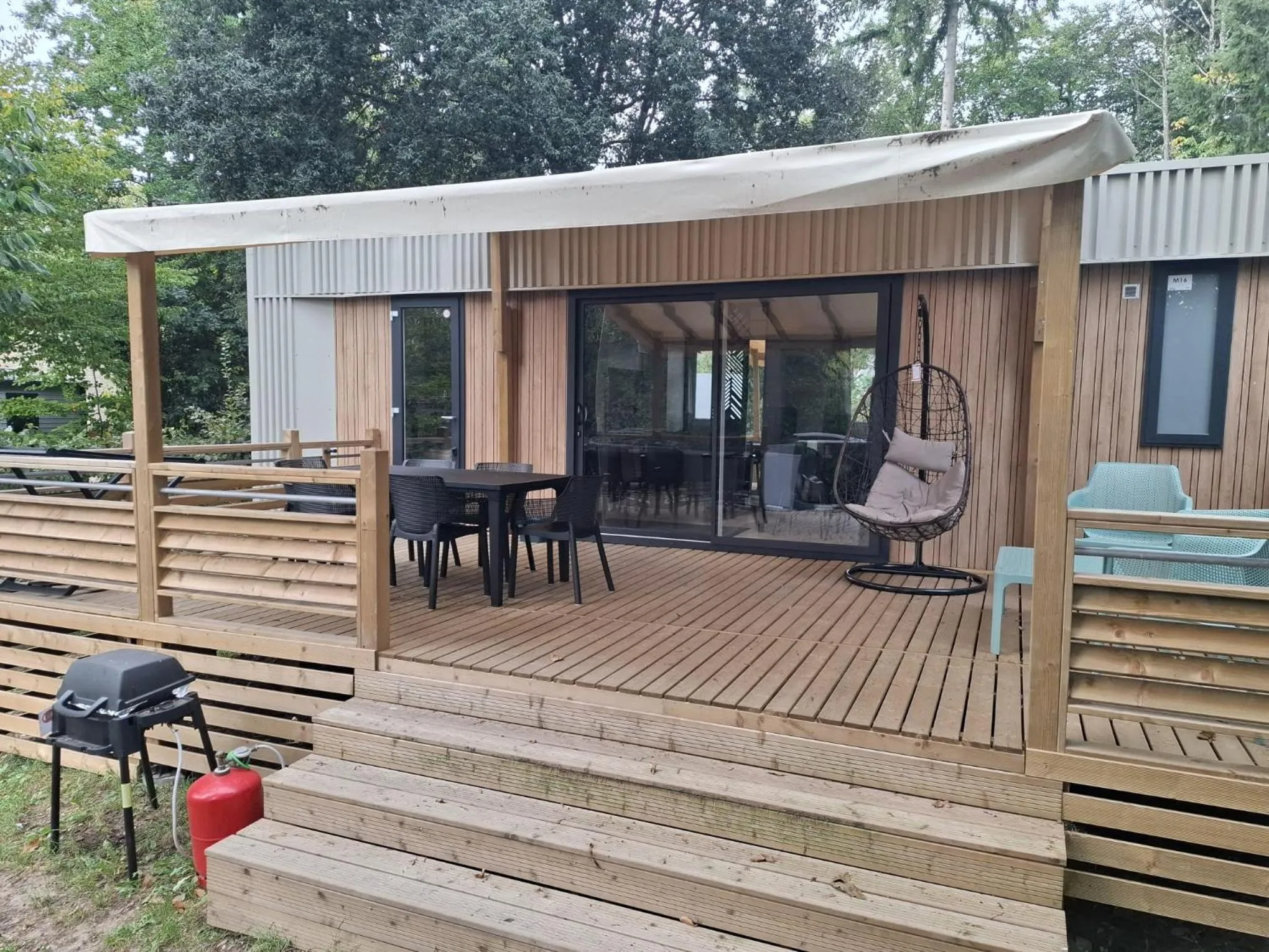 Balcony/Terrace in Mobile Homes by KelAir at Camping Domaine des Ormes