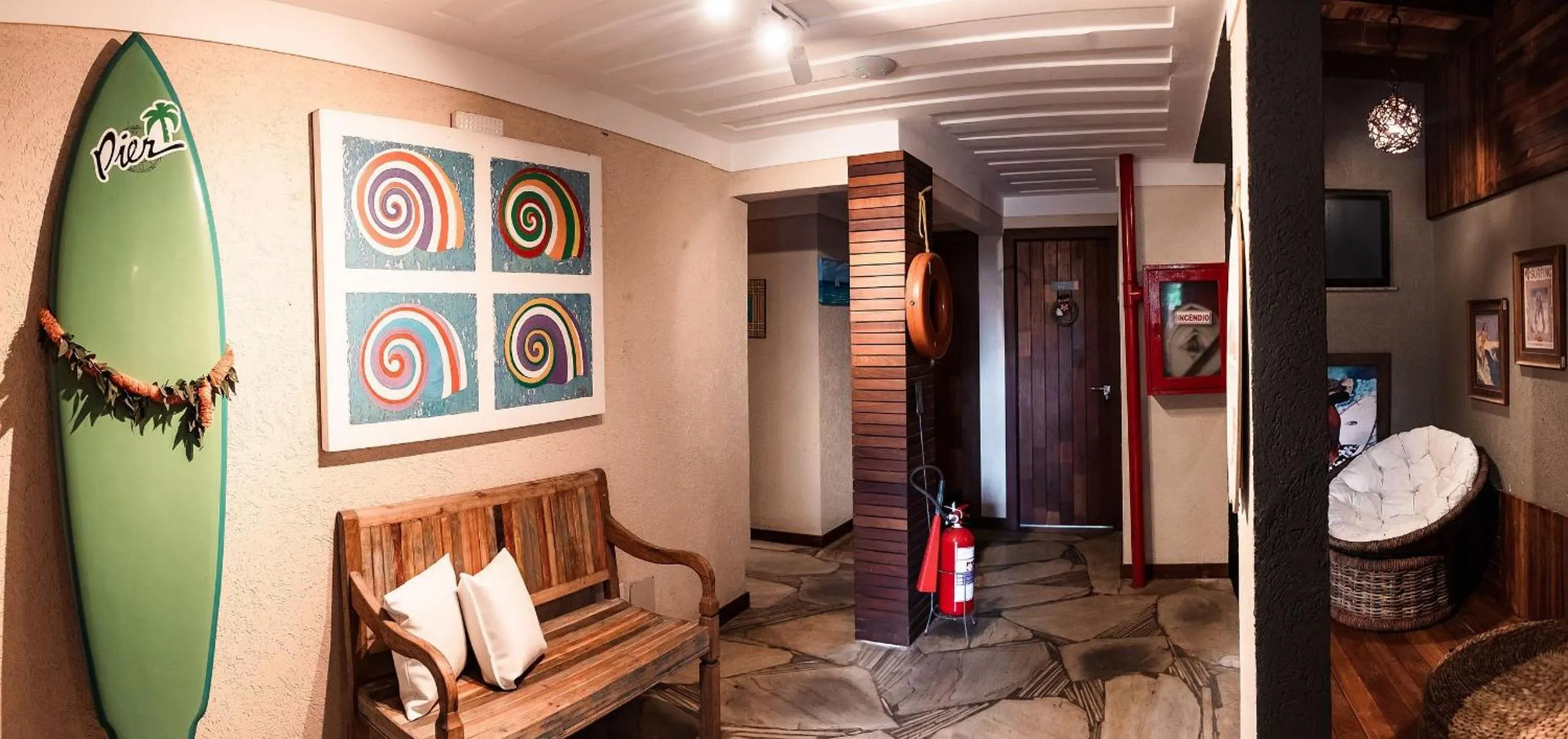 Seating area in Pier Beach Club