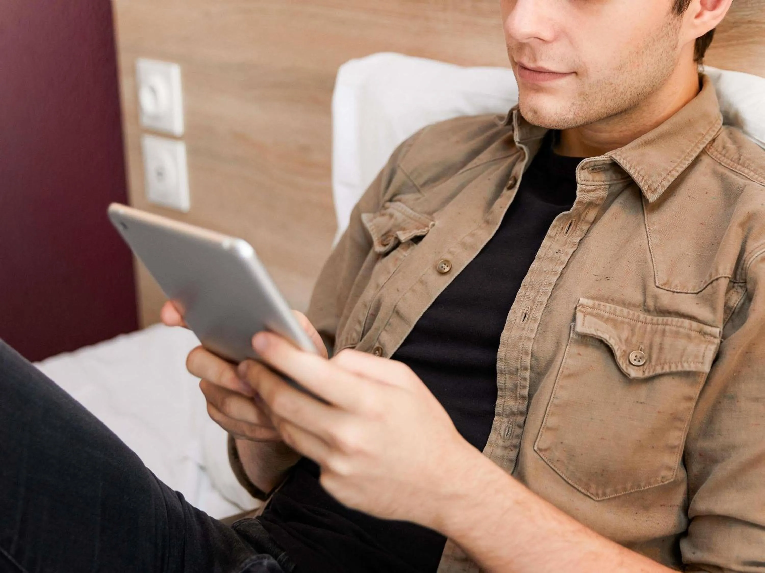 Bedroom in hotelF1 Beauvais