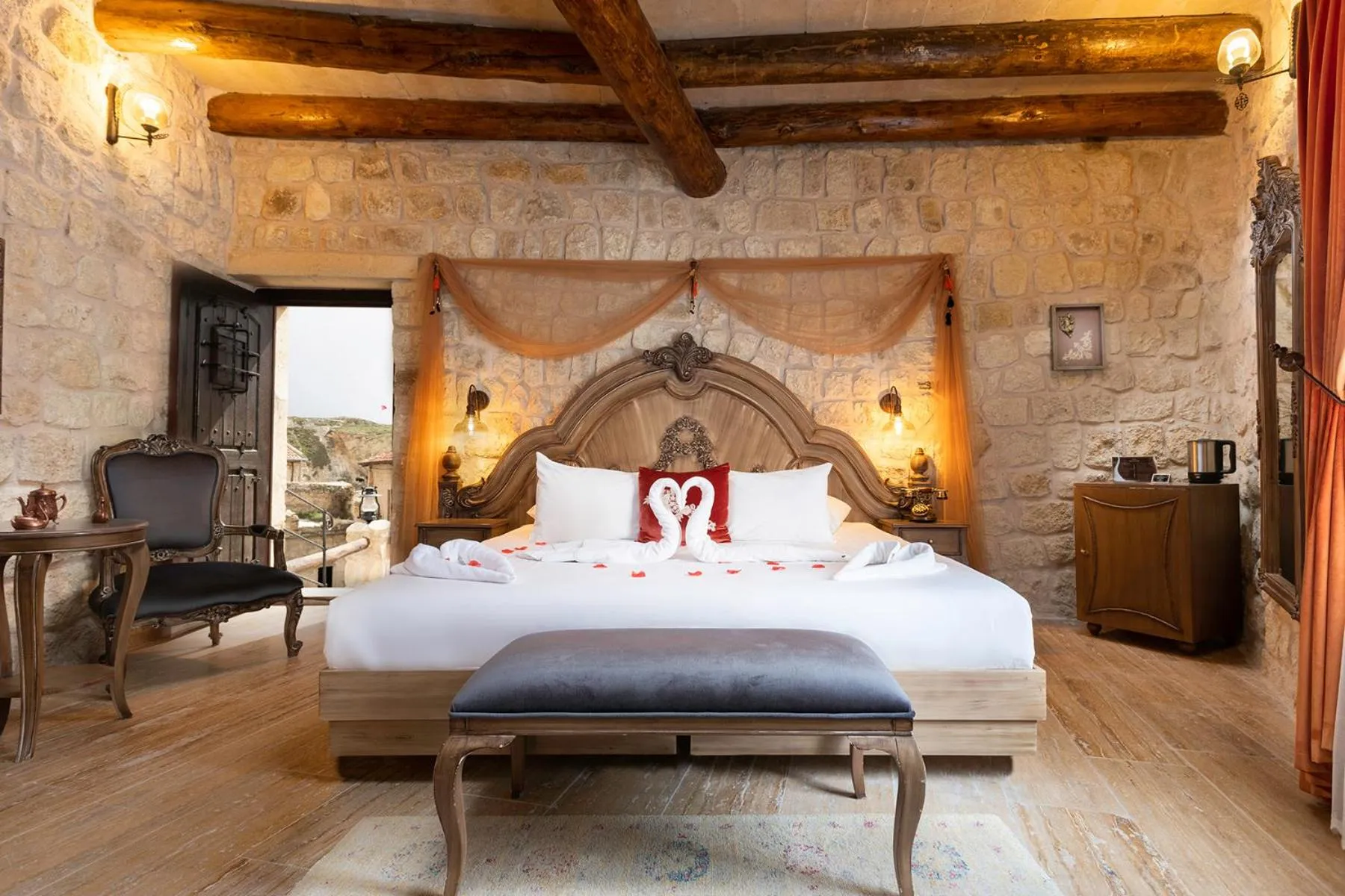 Bed in Elysion Cave Suites