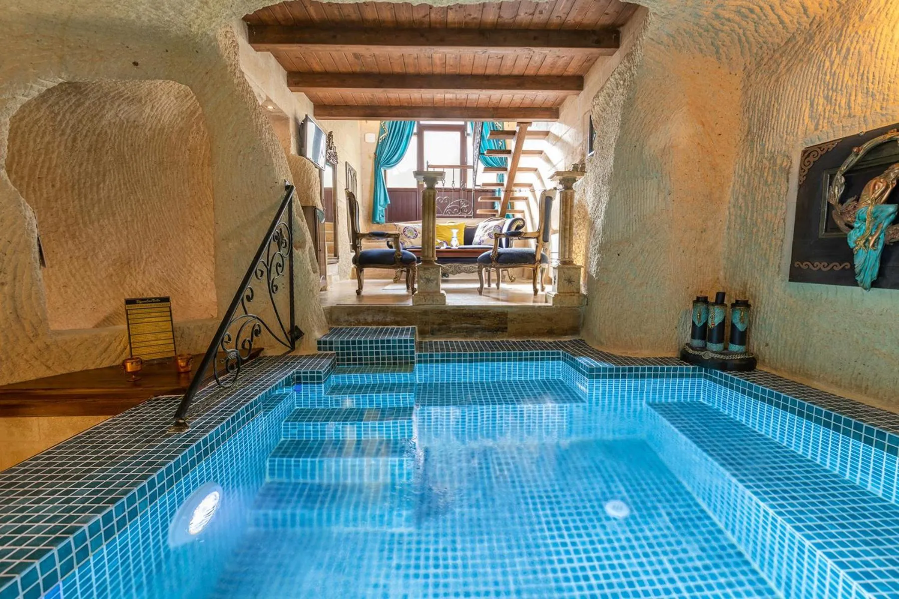 Pool view in Elysion Cave Suites