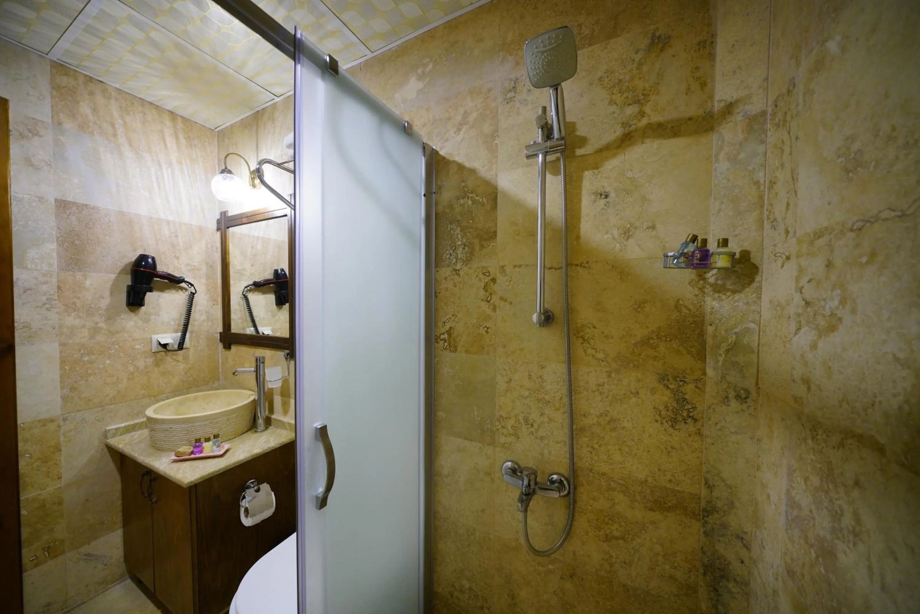 Shower in Balloon Cave Hotel