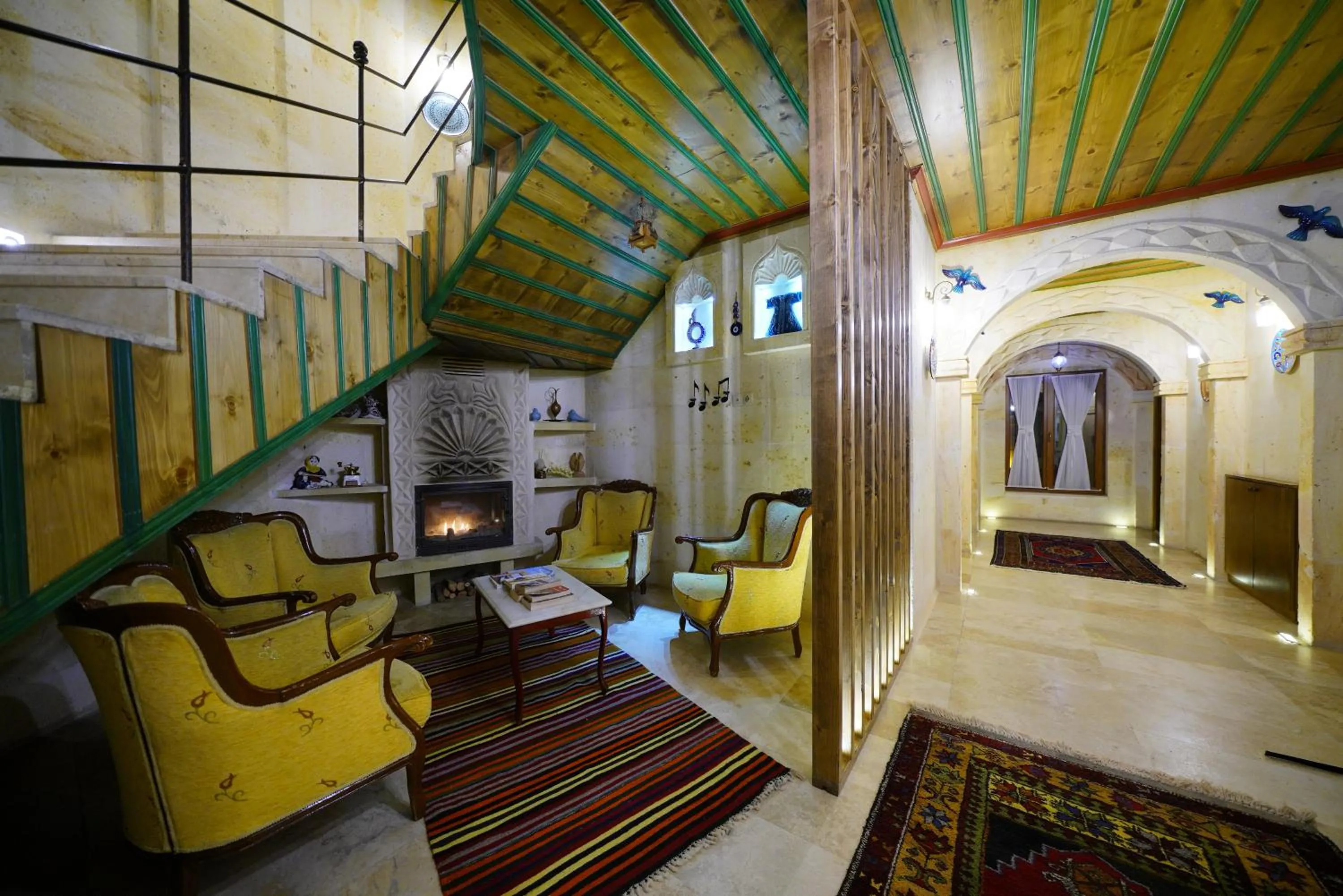 Seating area in Balloon Cave Hotel