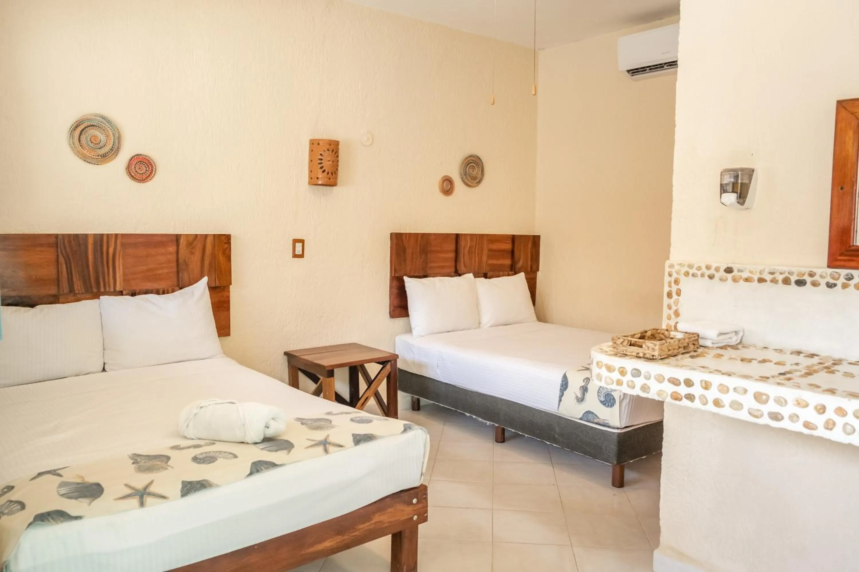 Bed in Hotel Pelicano