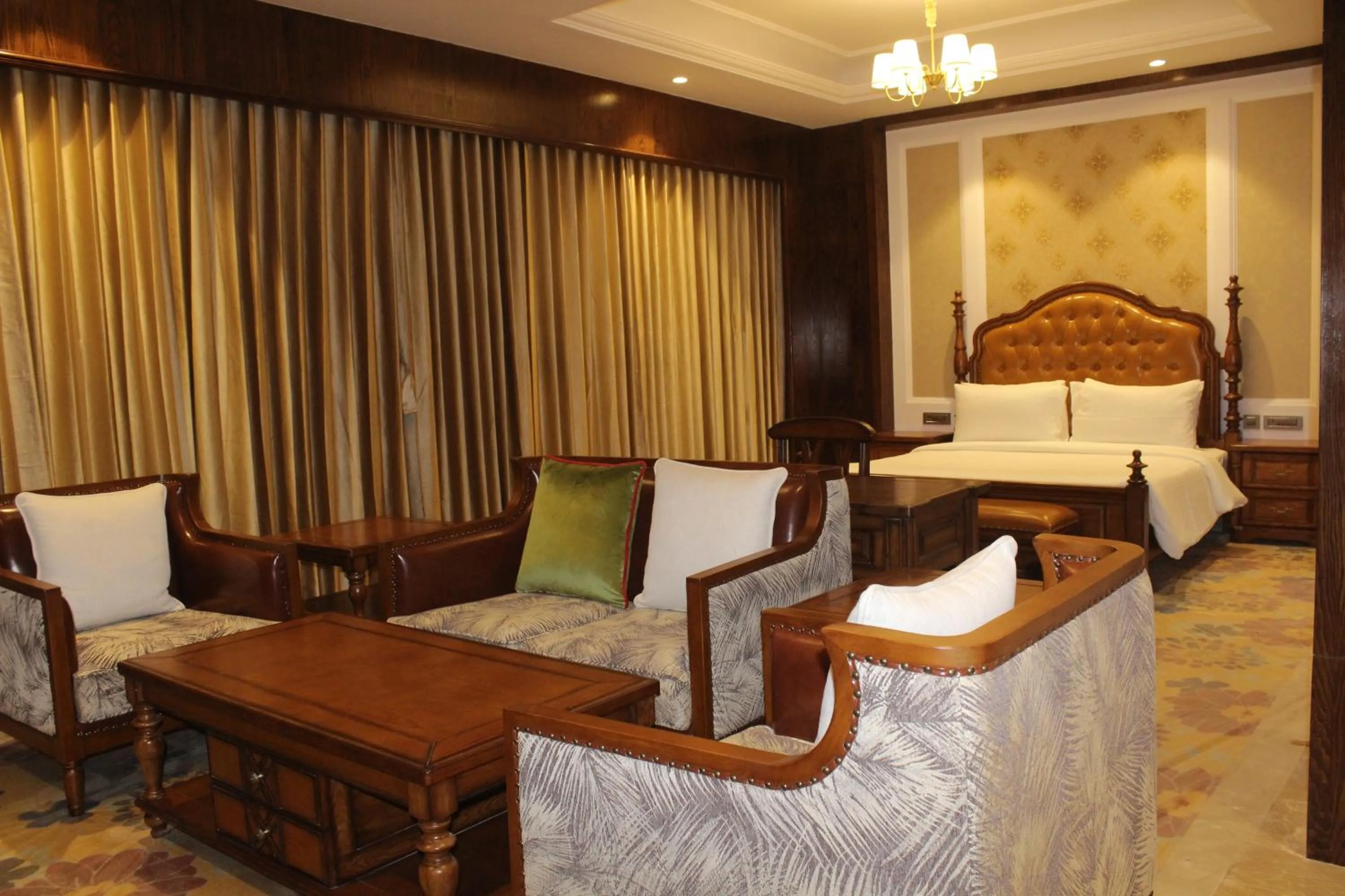 Living room, Bed in Lemon Tree Premier, Dwarka