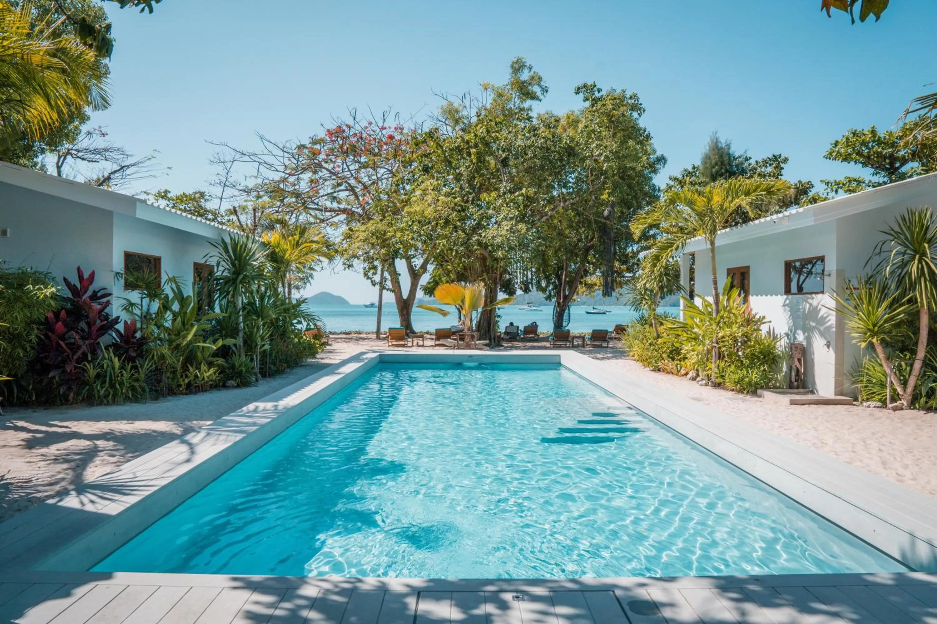 Pool view in The Mooring Resort