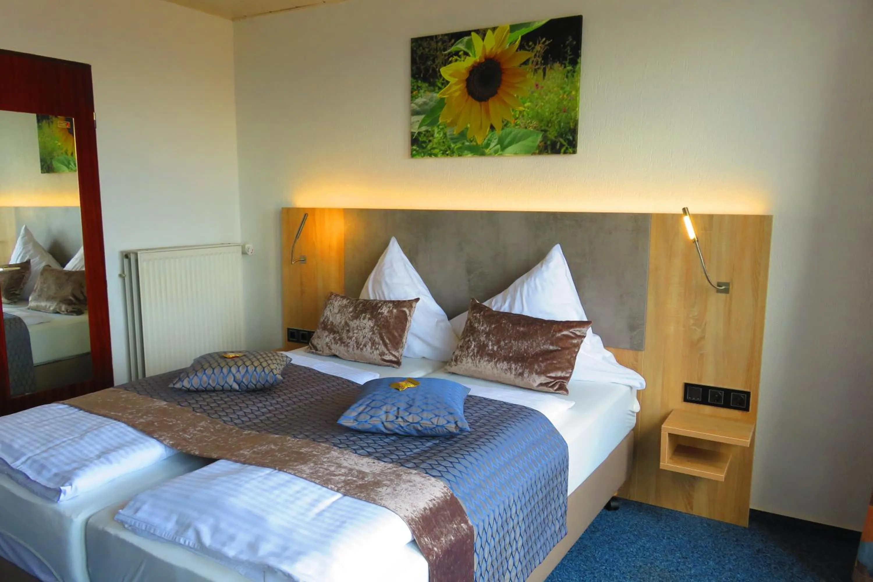 Decorative detail, Bed in Hotel Am Sonnenhang