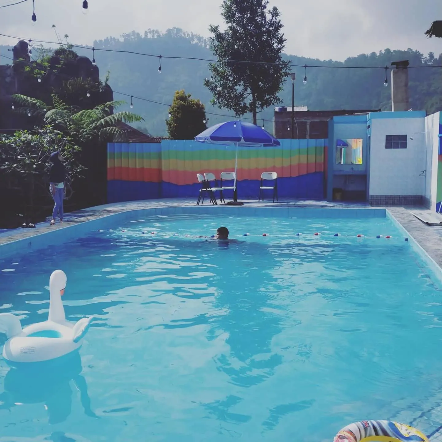 Swimming pool in Maulana Hills Syariah Hotel