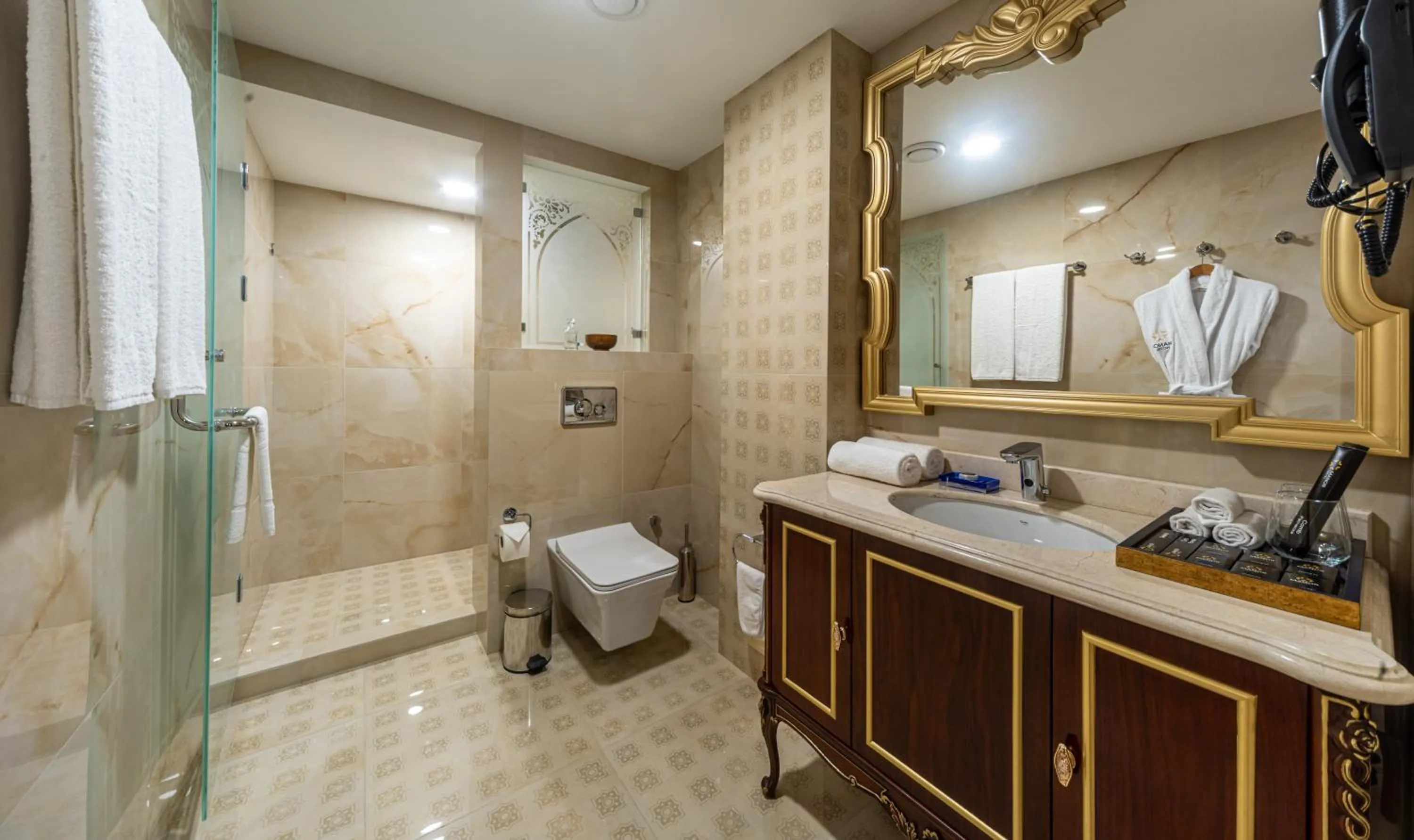 Shower in Manor Hotel