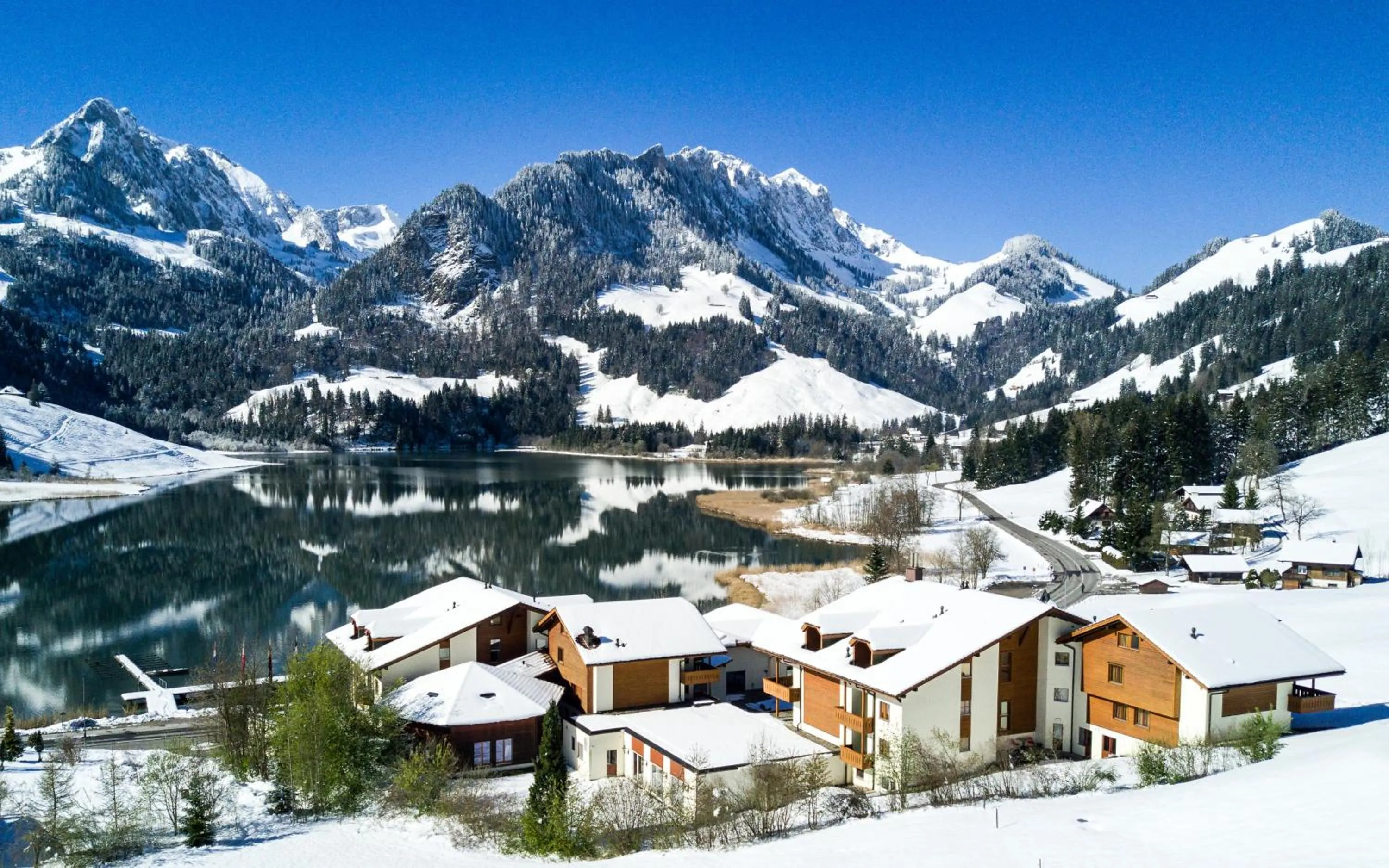 Bird's eye view in Hostellerie am Schwarzsee