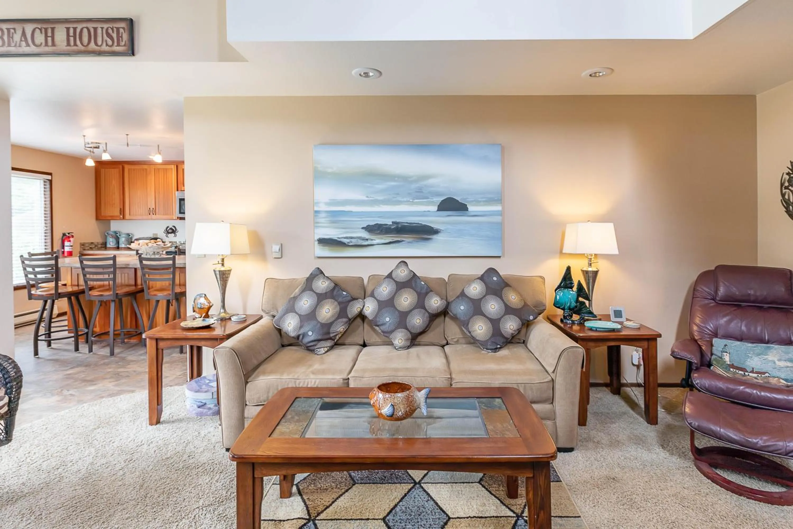 Living room in Gaea House