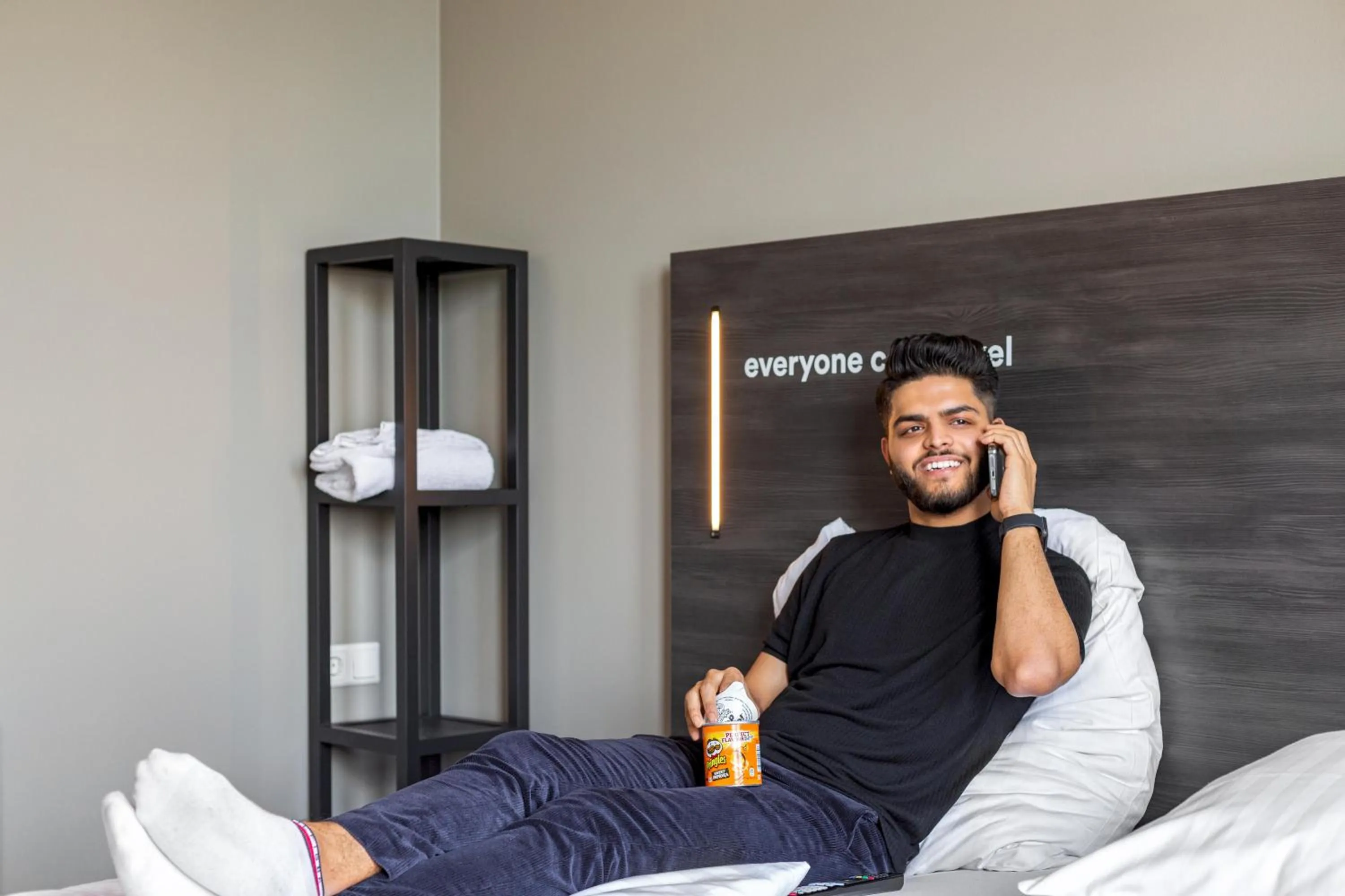 Photo of the whole room, Bed in a&o Aachen Hauptbahnhof