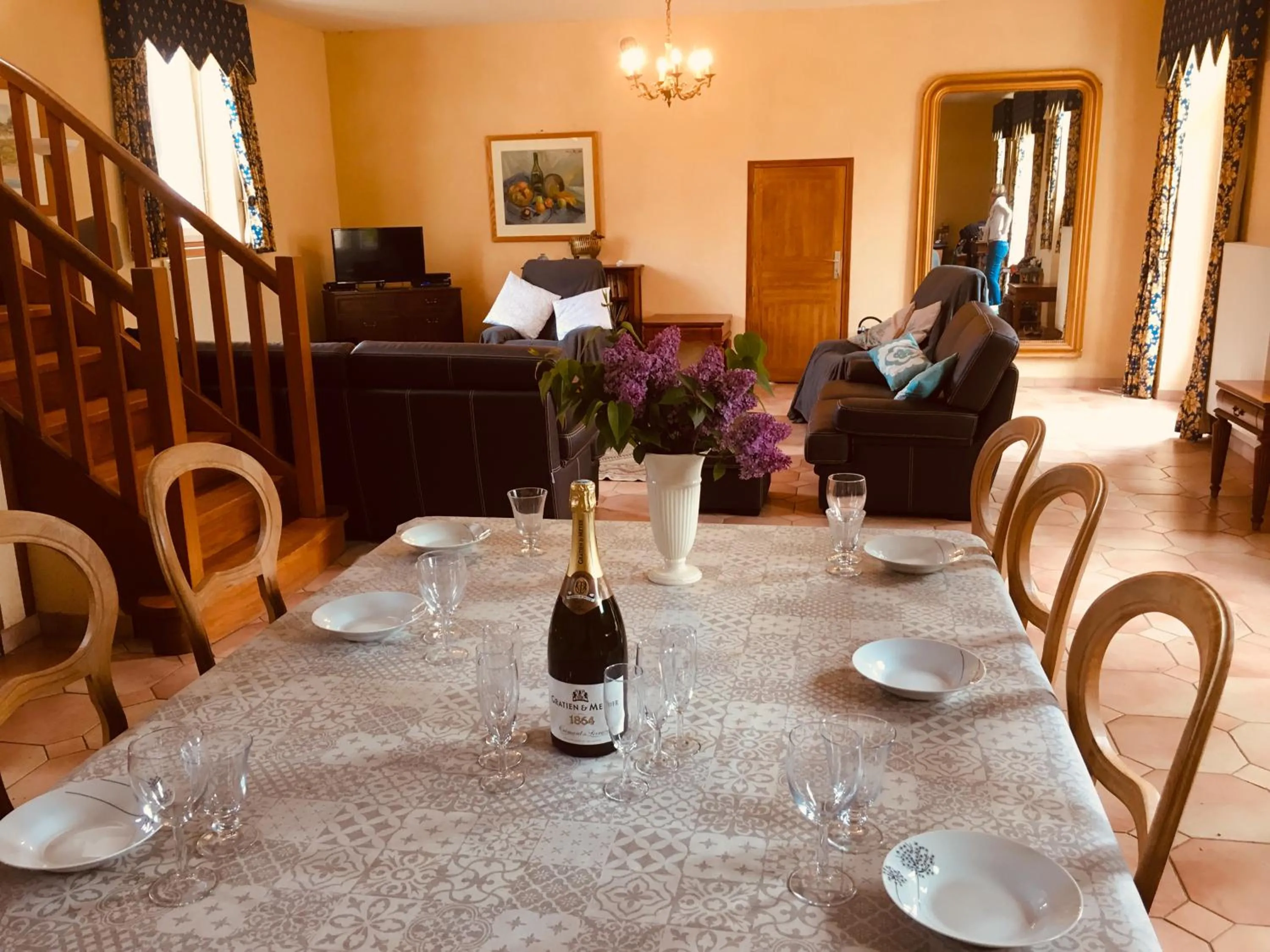 Dining area in Loire Valley Cottages