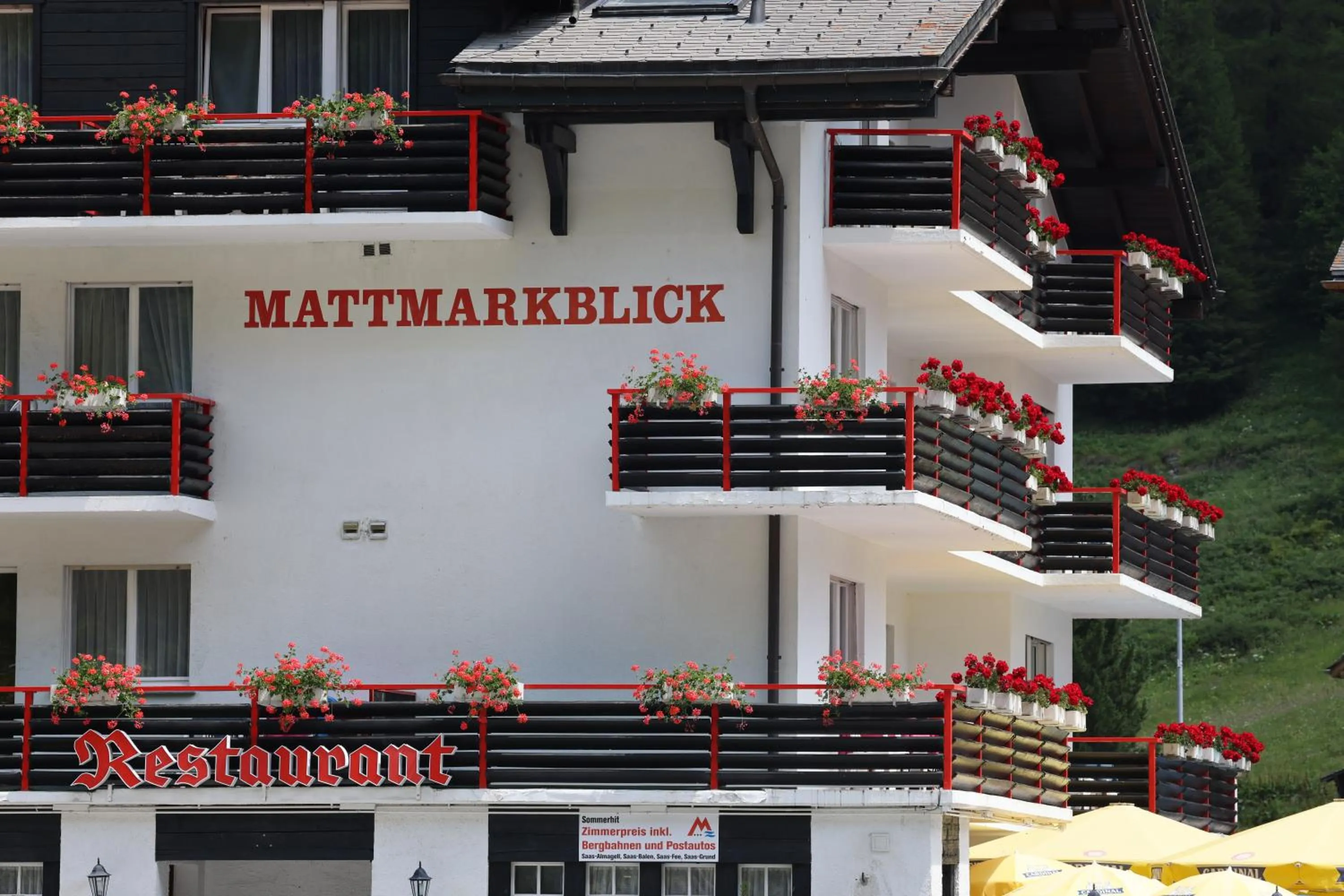 Balcony/Terrace in Hotel Restaurant Mattmarkblick