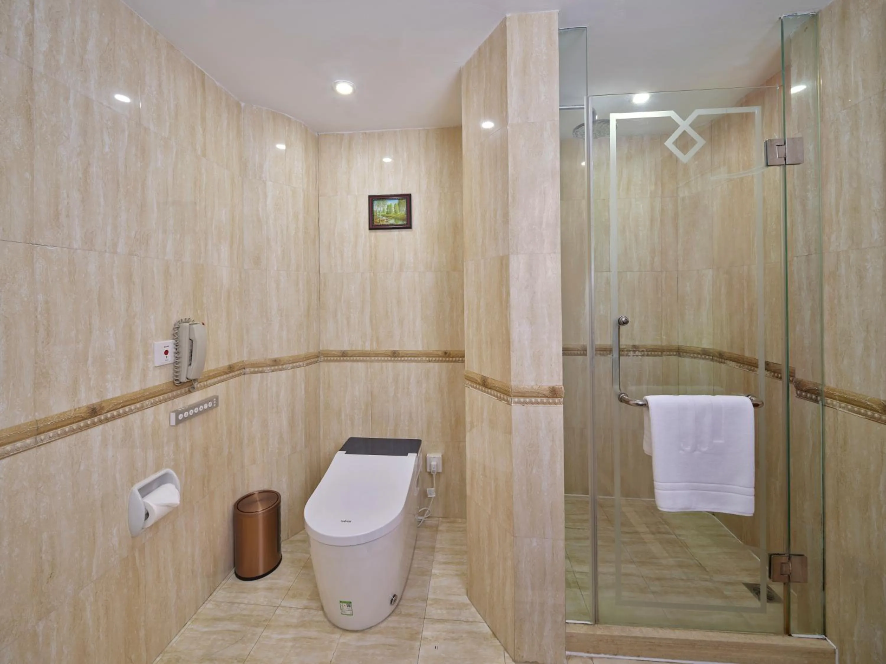 Toilet in Shanghai Park Hotel - Hudec Excellent Historical Building - Priority Access for Classic Butterfly Cookies Without queuing to guests