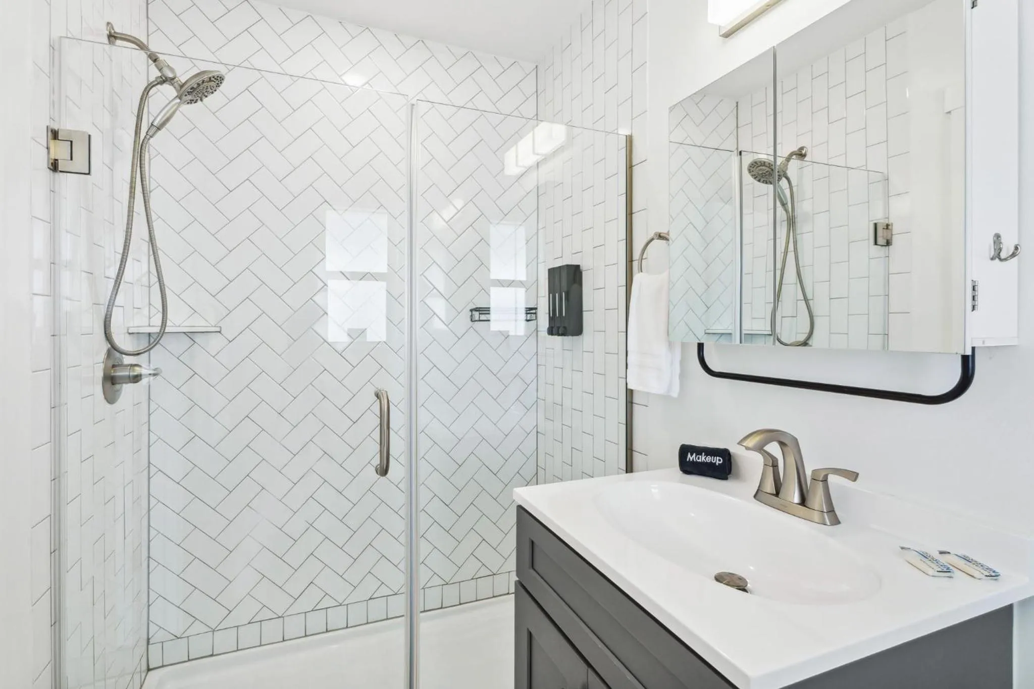 Shower in Off the Charts Inn