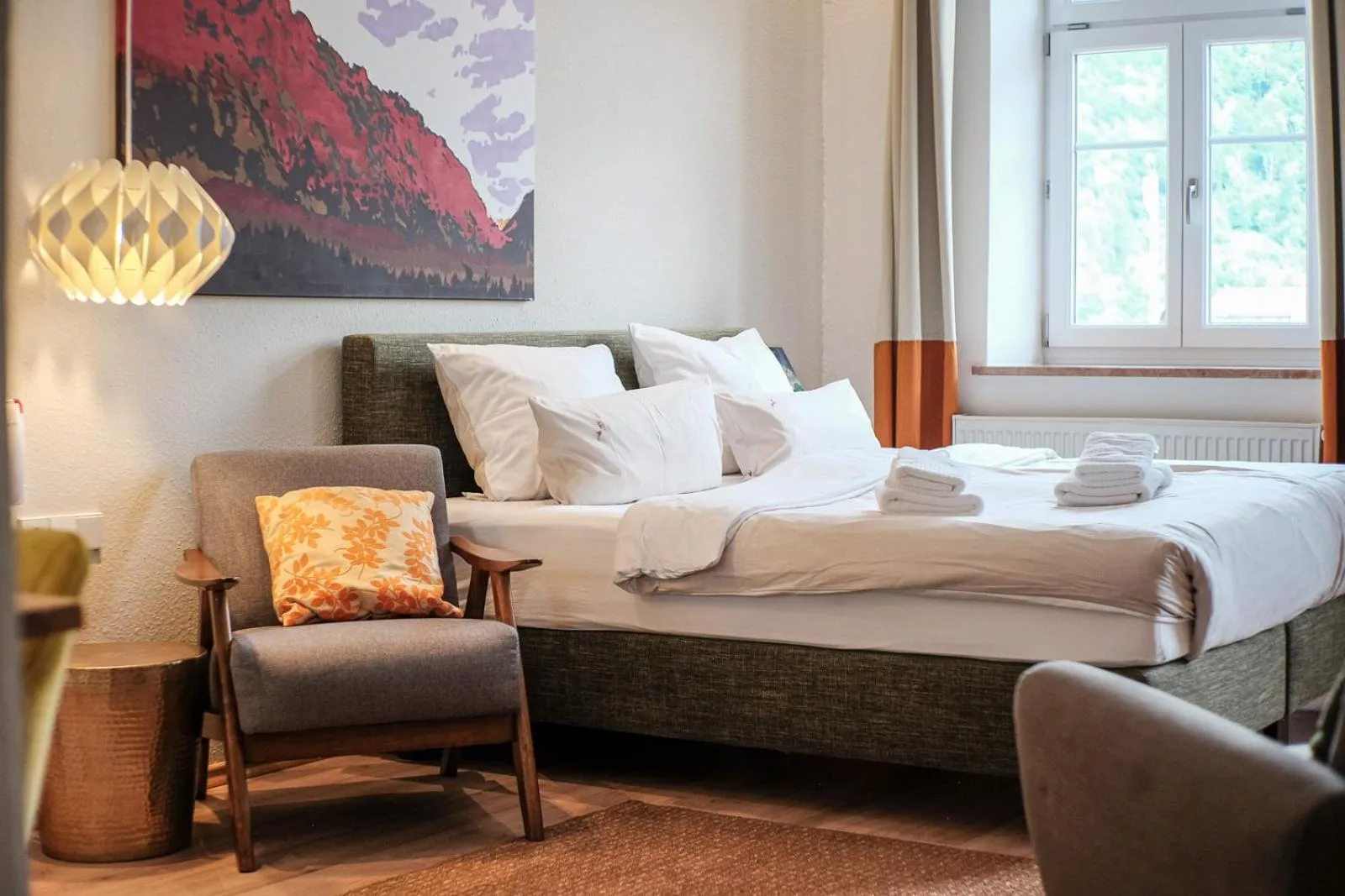 Bed in The Townhouse Ruhpolding - Individual Design & Casual Concept