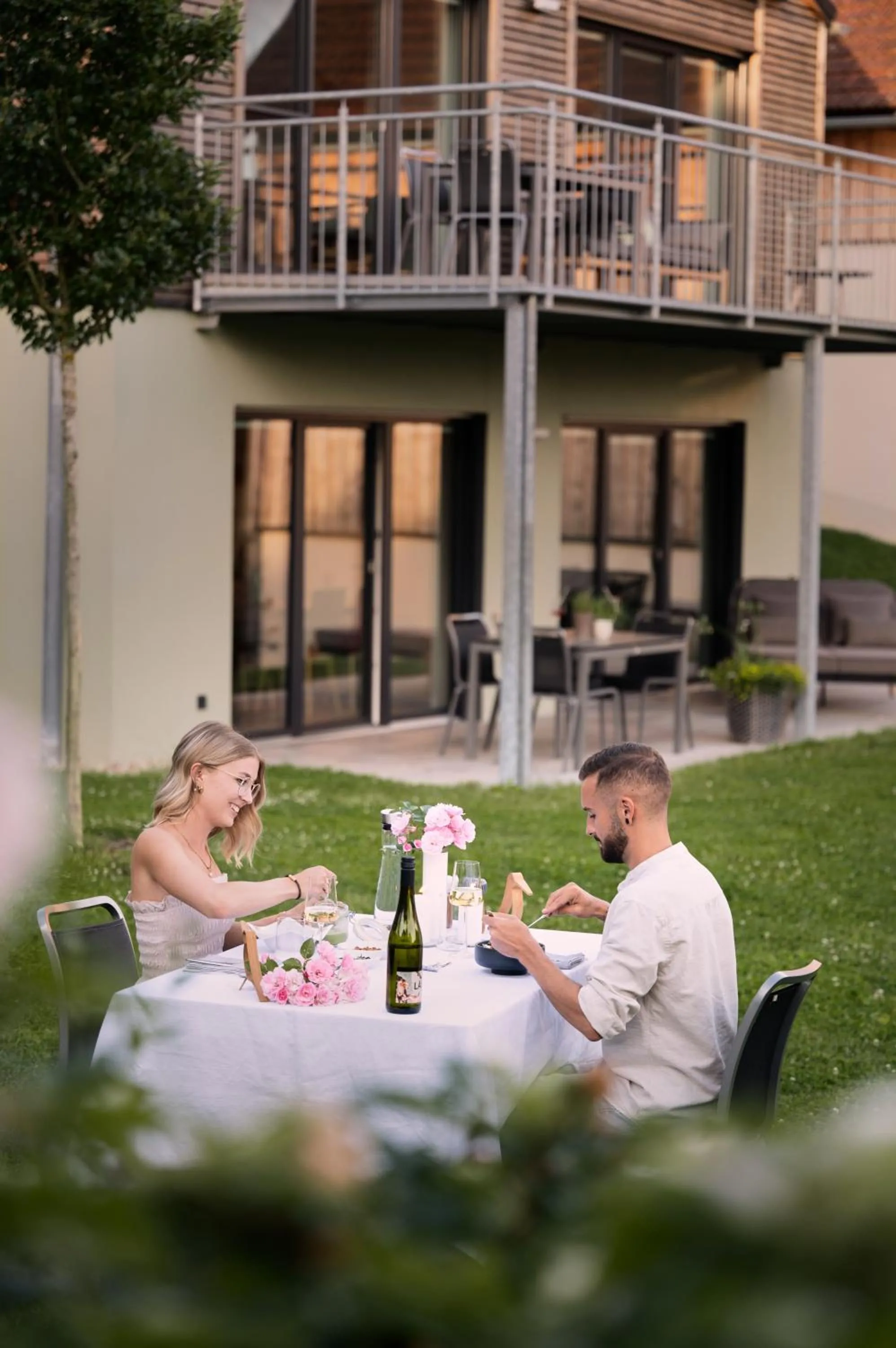 Garden in BLEIBE VIER Ferienwohnungen