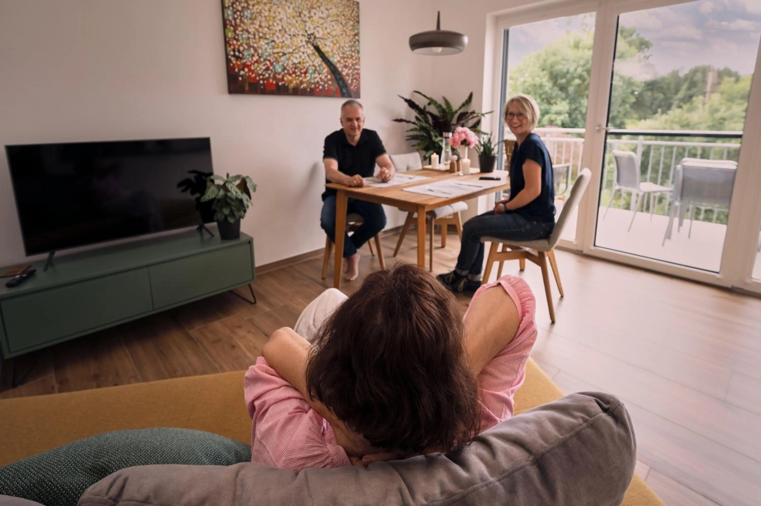 TV and multimedia in BLEIBE VIER Ferienwohnungen