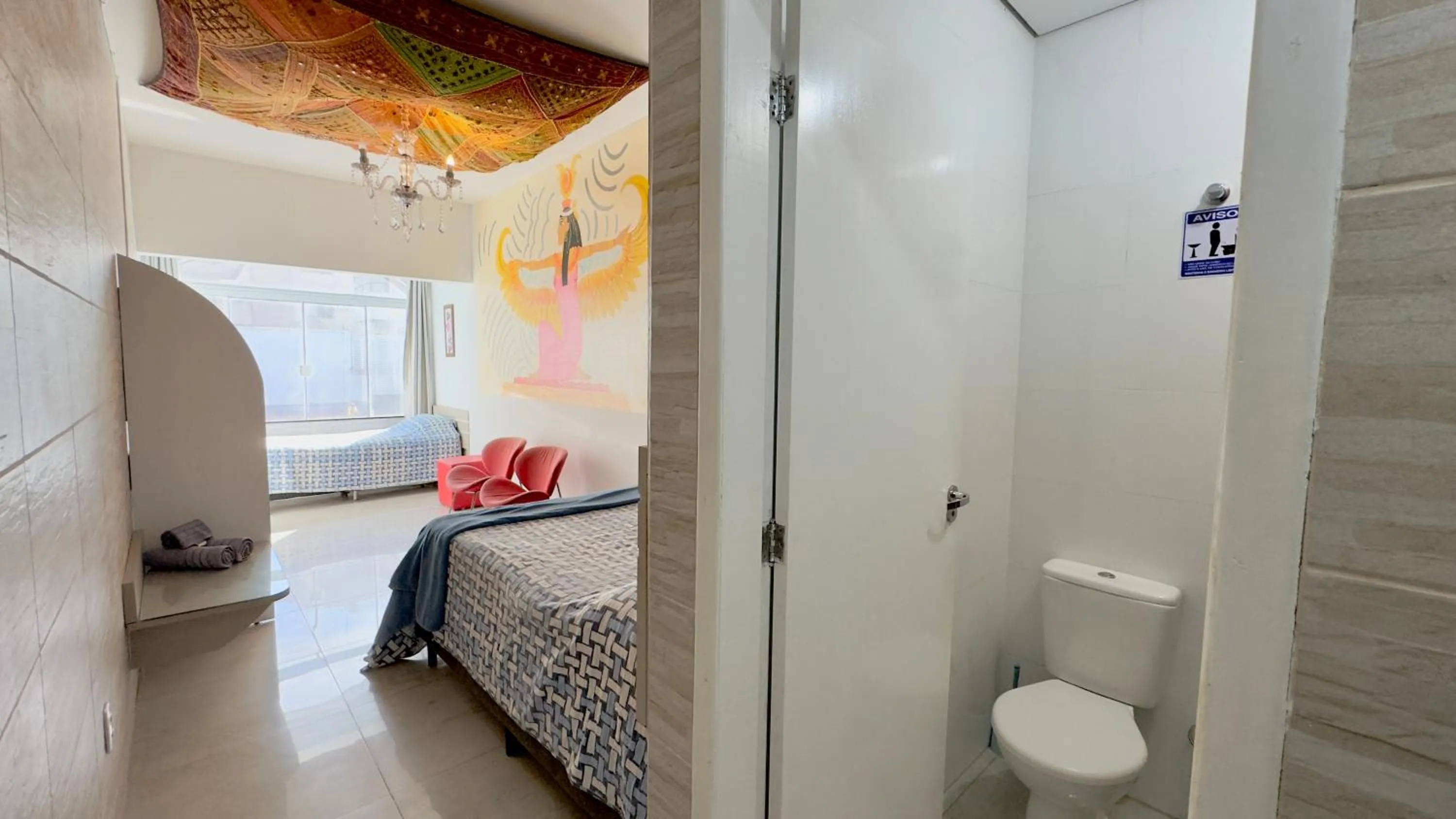 Bed in Hotel das Palmas