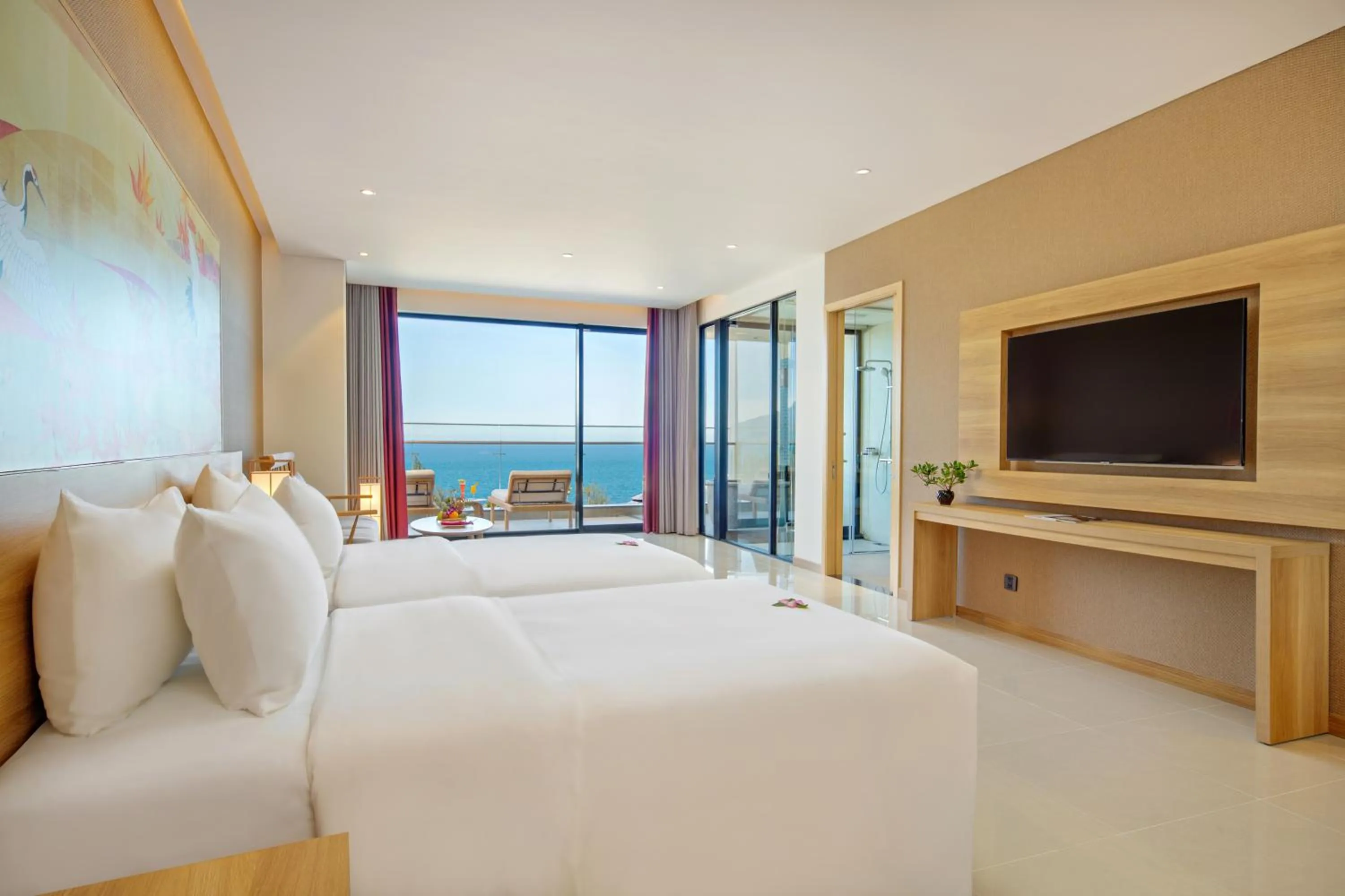 View (from property/room), Bed in Da Nang - Mikazuki Japanese Resorts & Spa