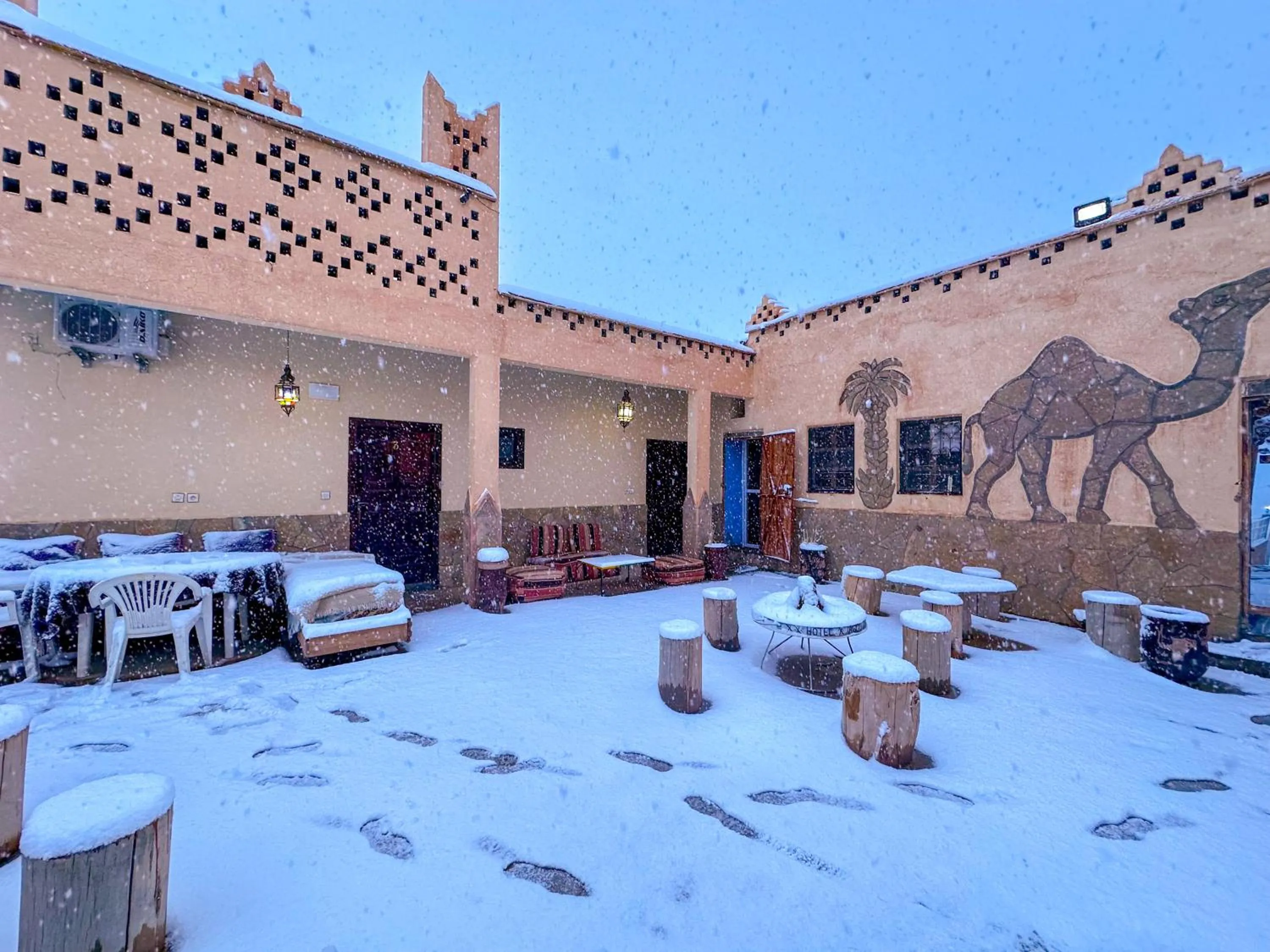 Balcony/Terrace in Auberge & Restaurant Agoudal