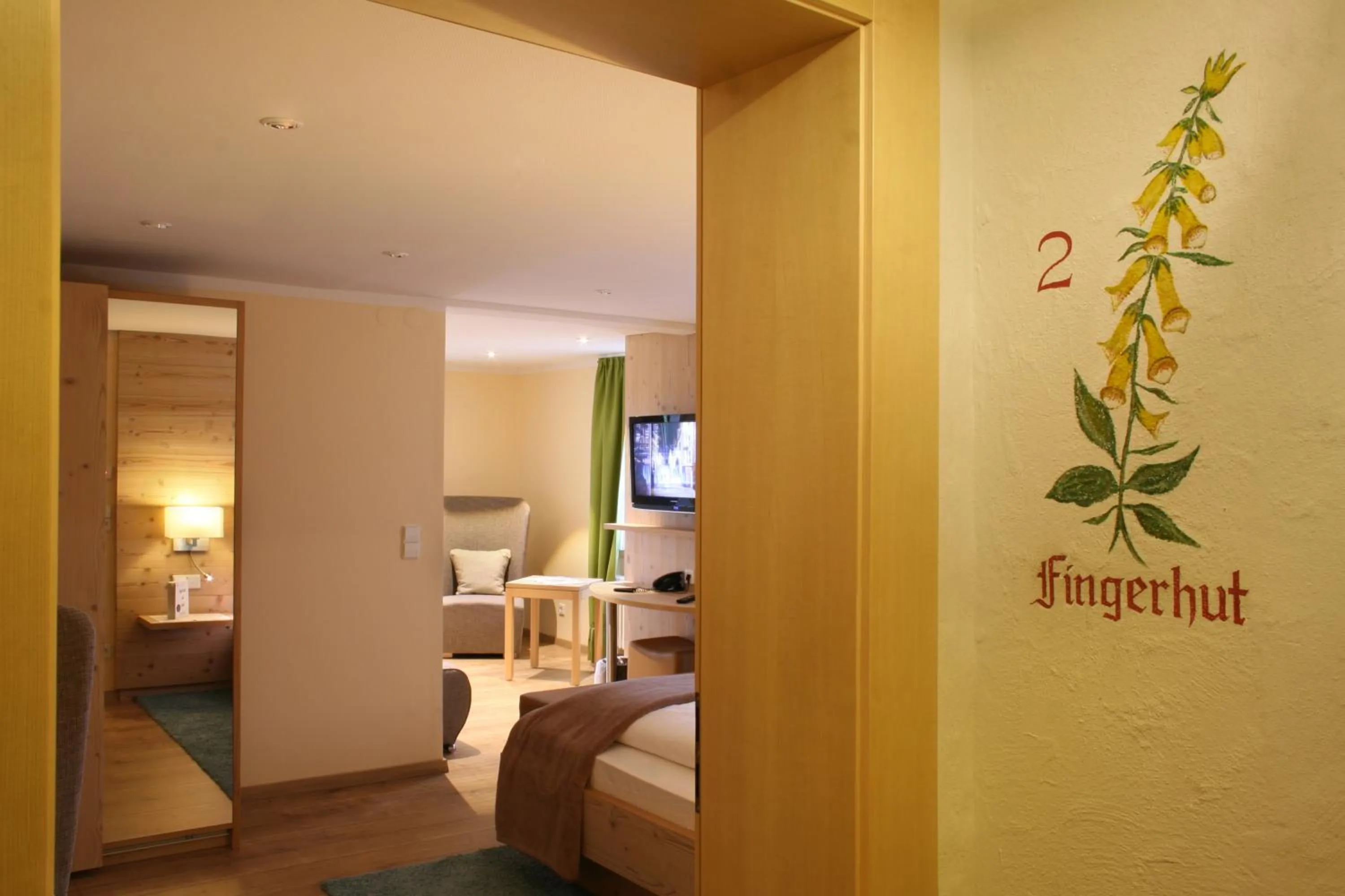 Decorative detail, Bed in Hotel Adler Bärental