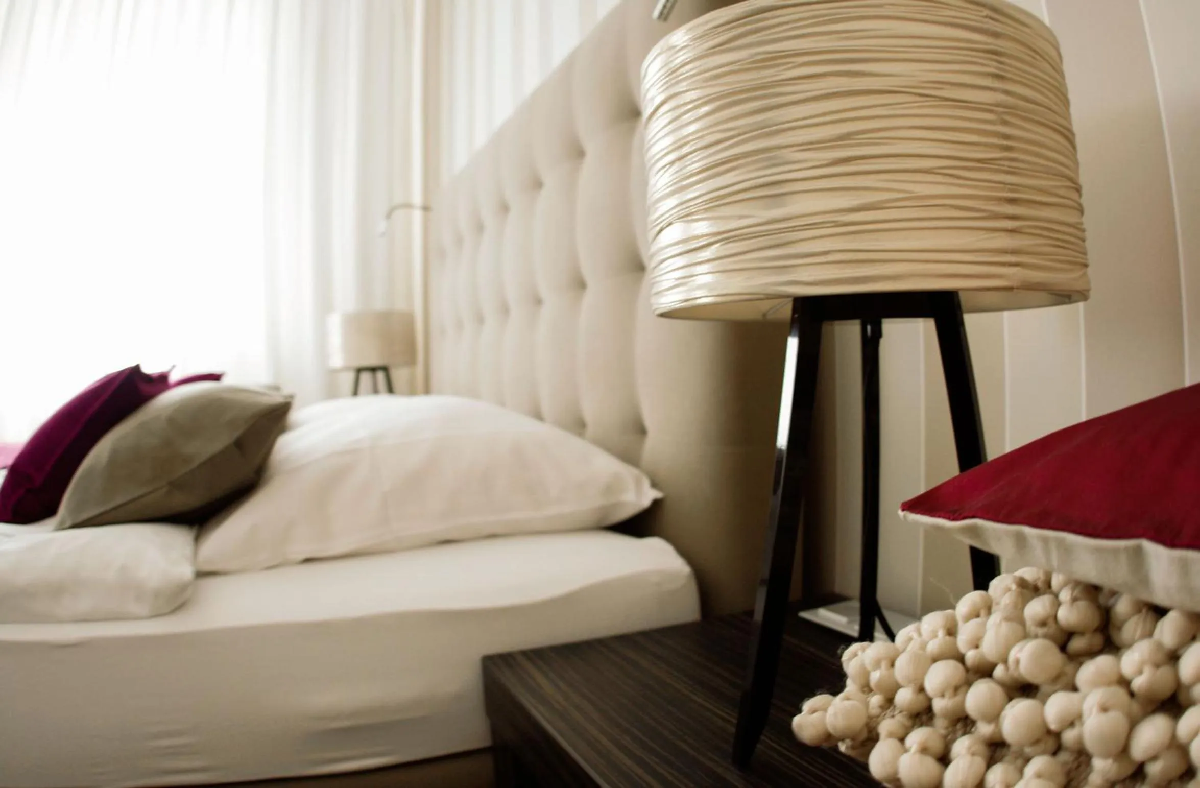 Decorative detail, Bed in City Hotel Bosse