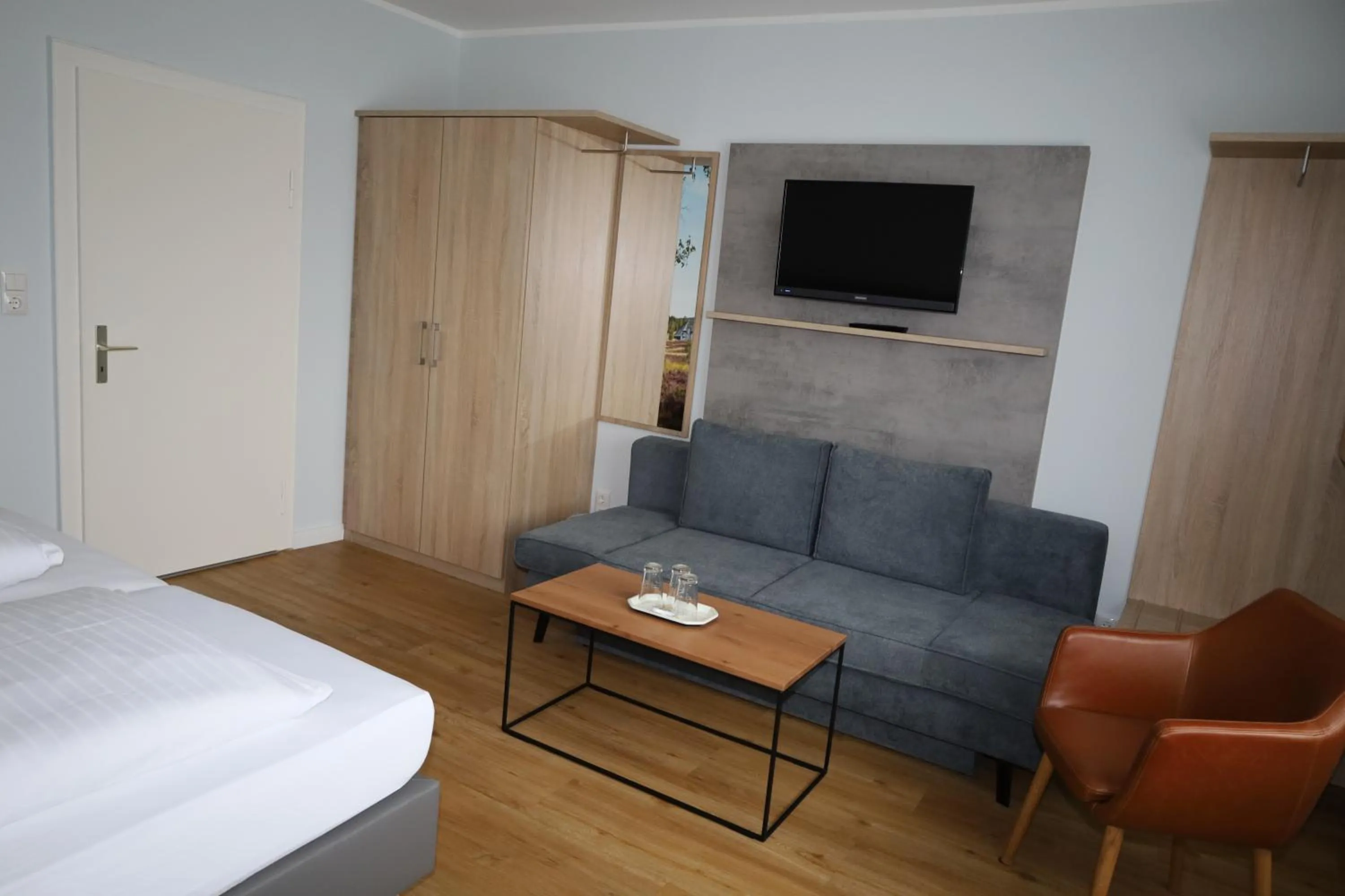 Seating area, Bed in Hotel-Pension Am Böhmepark