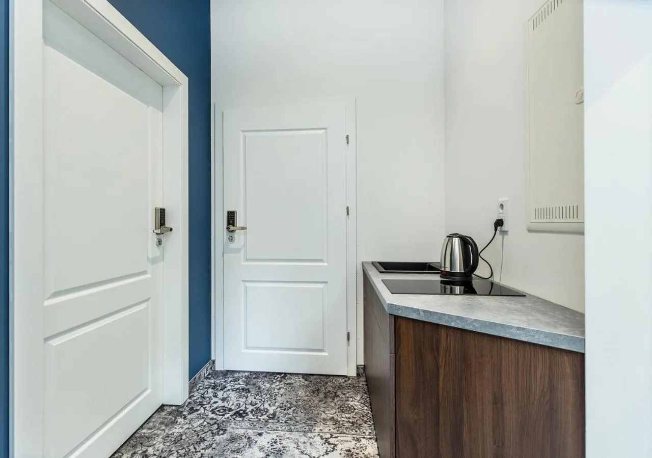 Kitchen or kitchenette in Aparthotel Cracovia Residence