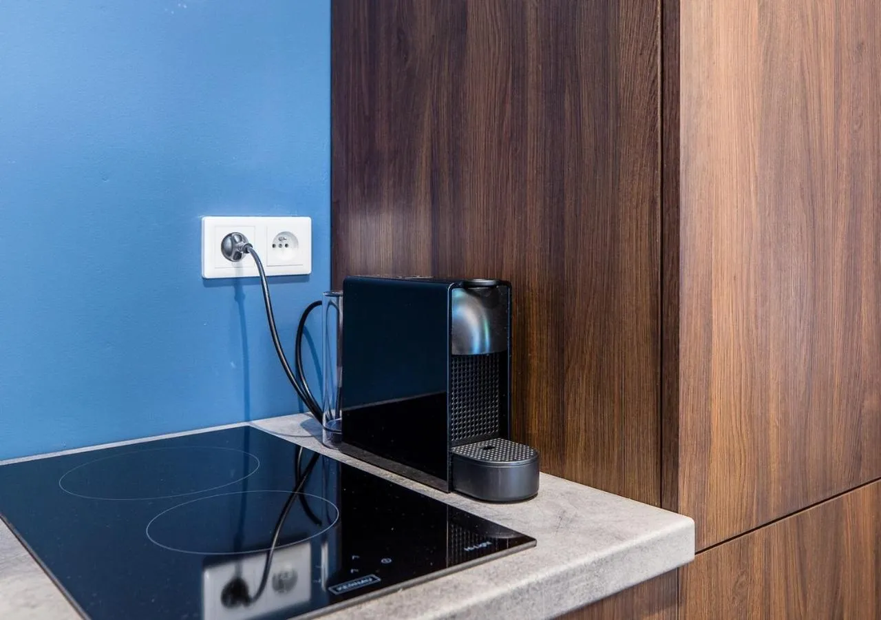 Kitchen or kitchenette in Aparthotel Cracovia Residence