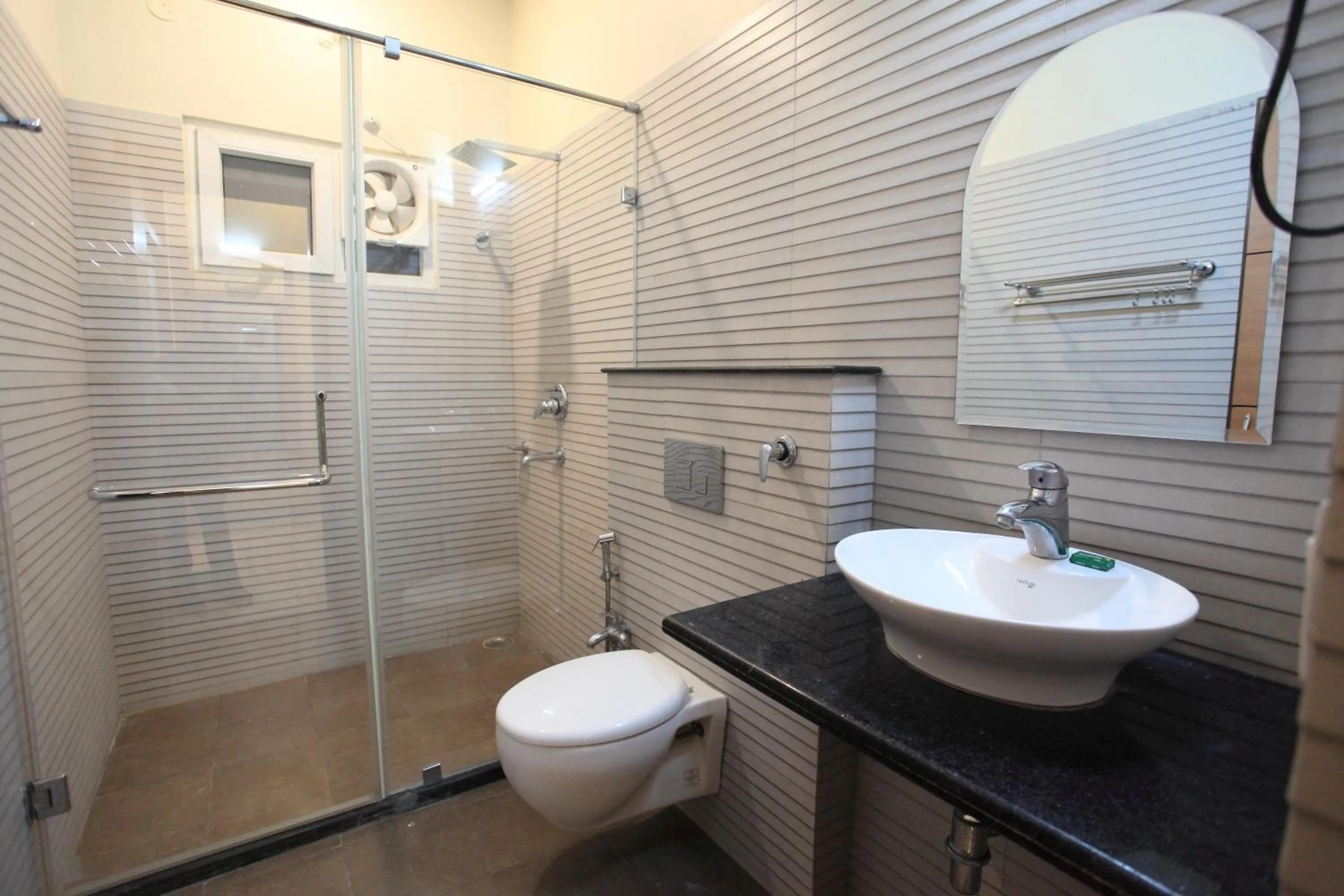 Bathroom in Hotel Anuvibha Malviya Nagar