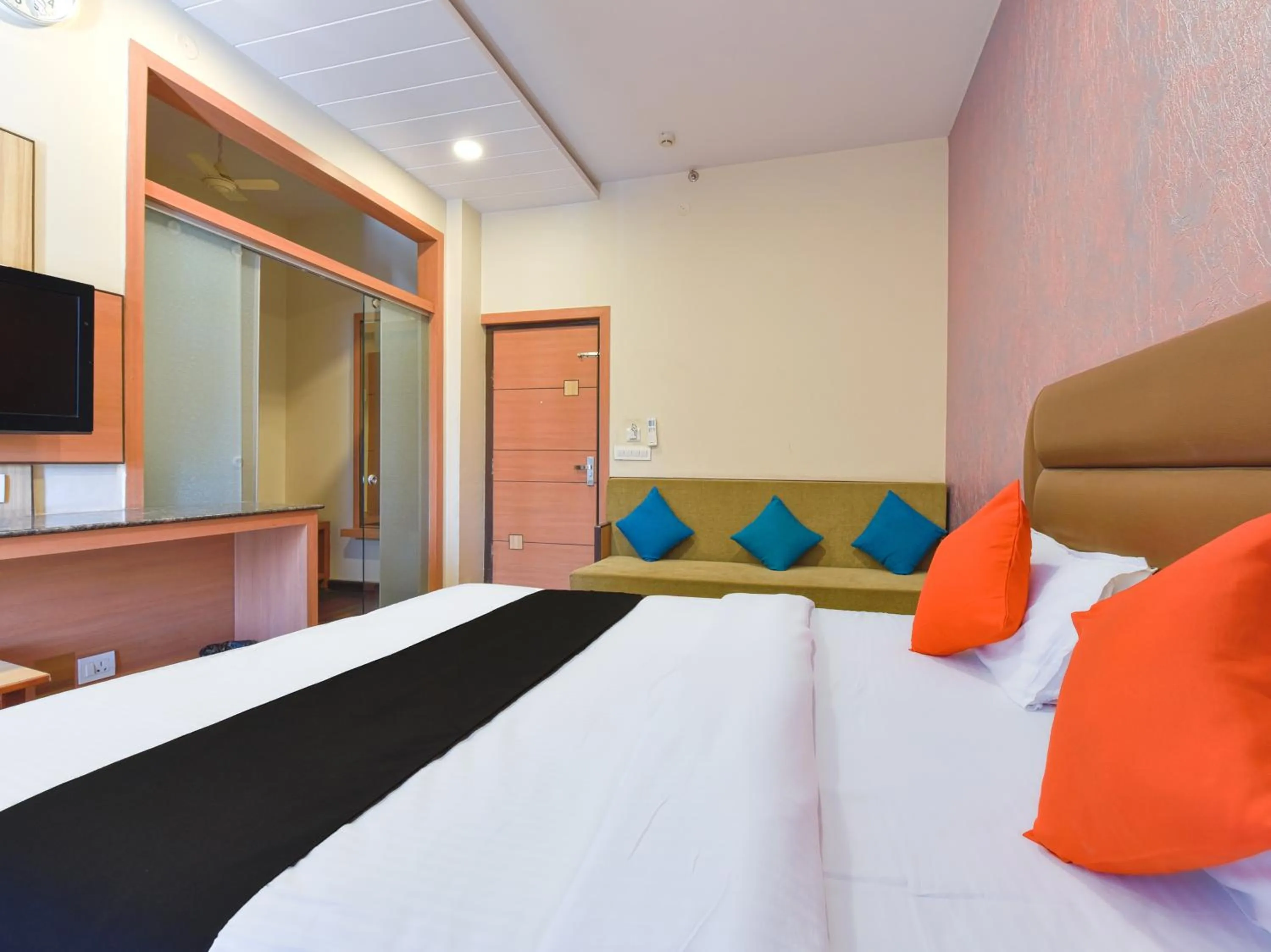 Bed in Hotel Anuvibha Malviya Nagar