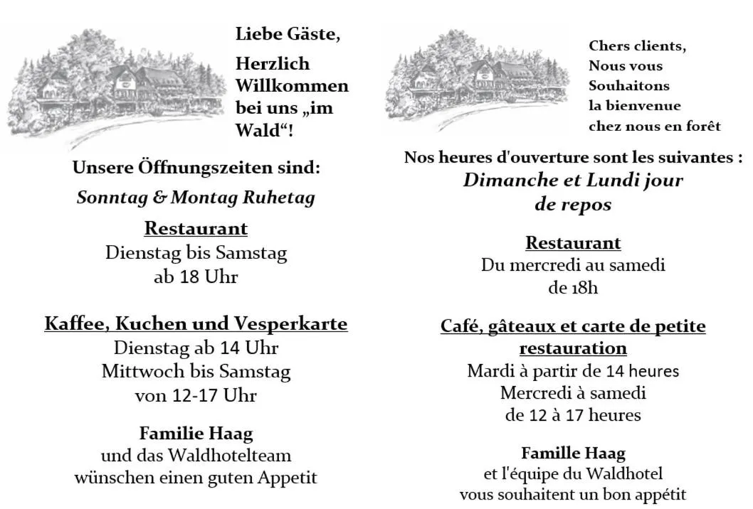 Restaurant/places to eat in Waldhotel Bad Sulzburg