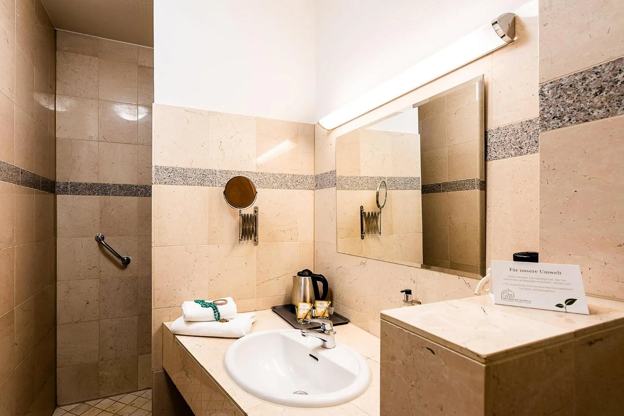 Bathroom in Sebnitzer Hof by STEIGER Hotels