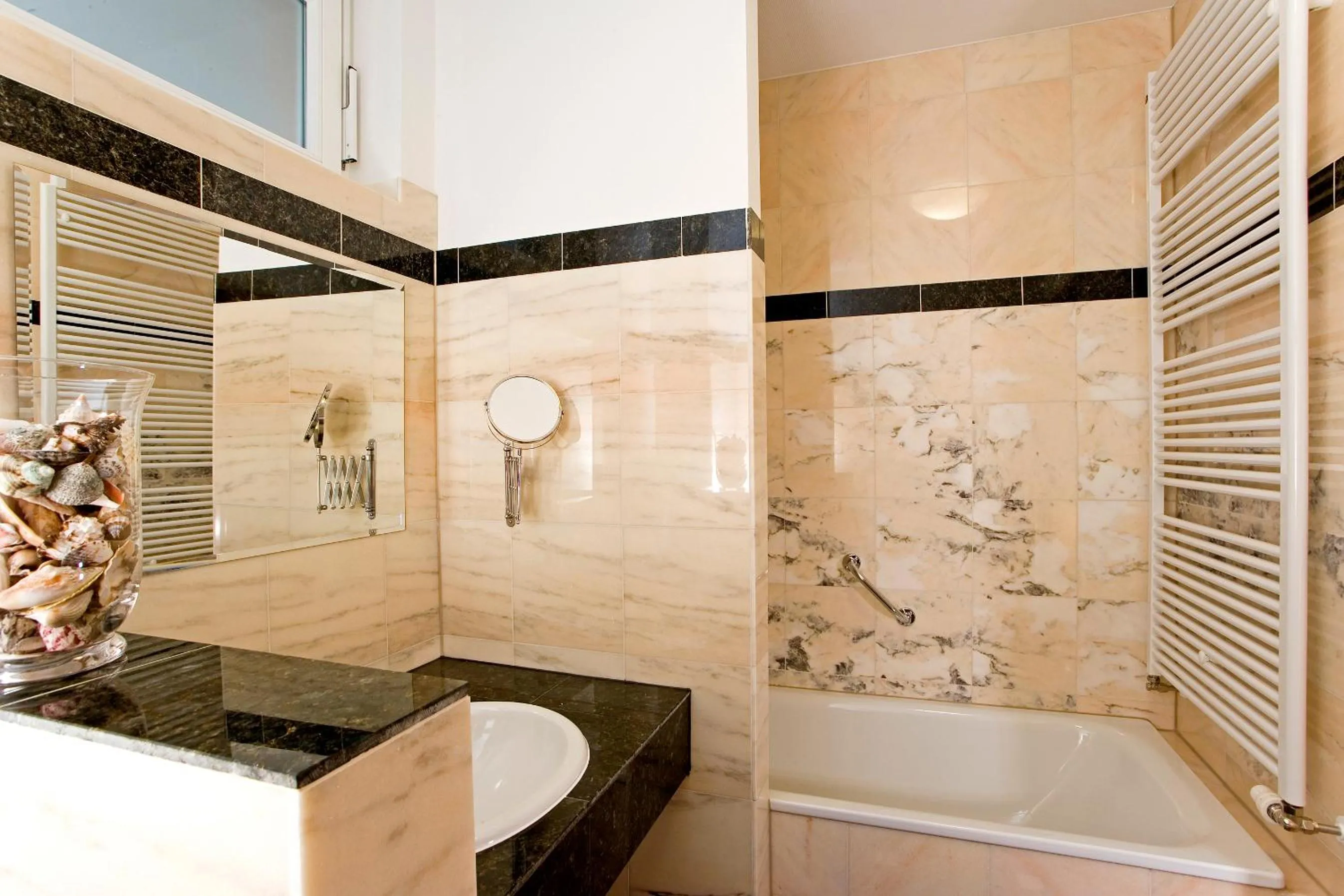 Bathroom in Sebnitzer Hof by STEIGER Hotels