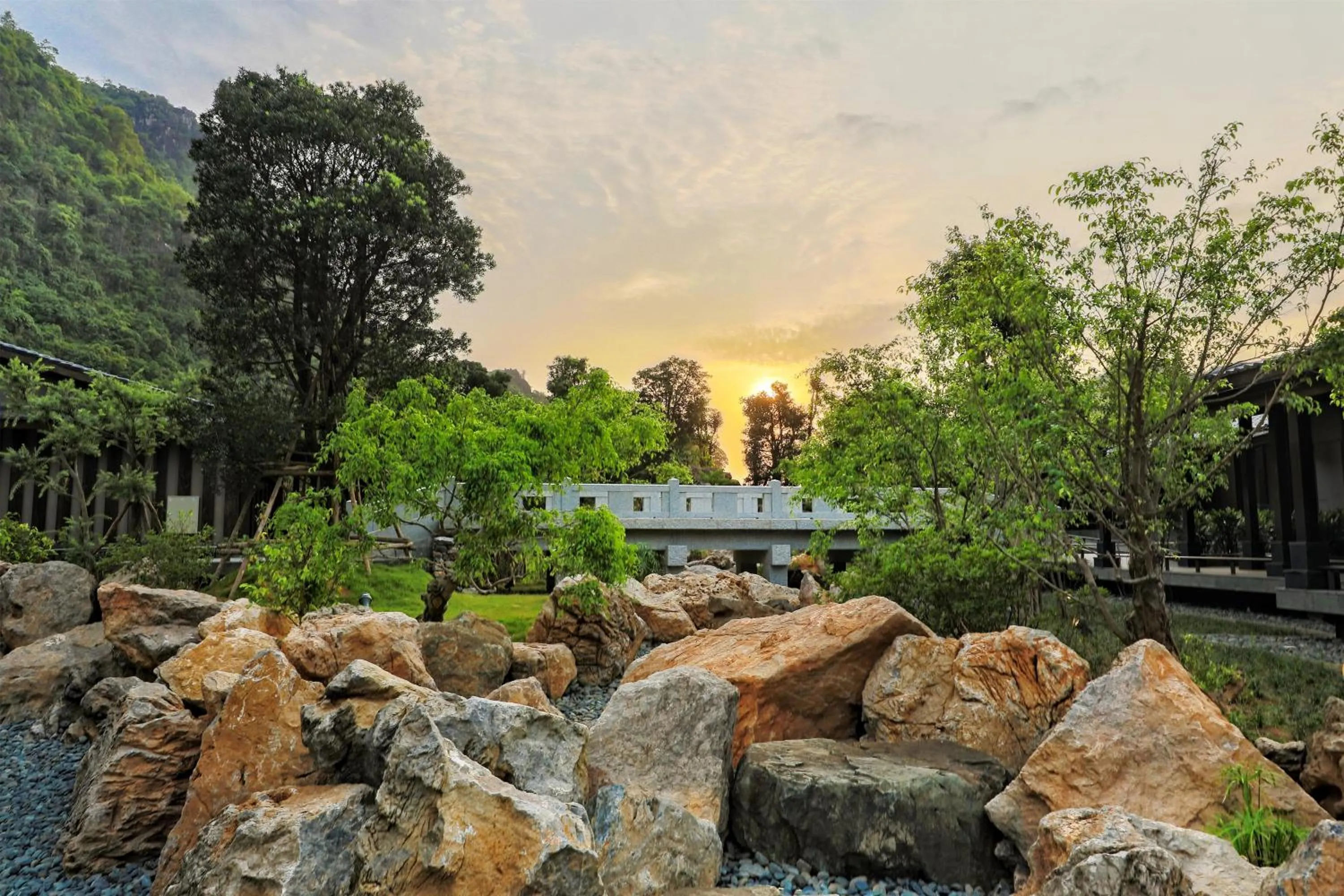 Property building in Hilton Quang Hanh Onsen Resort