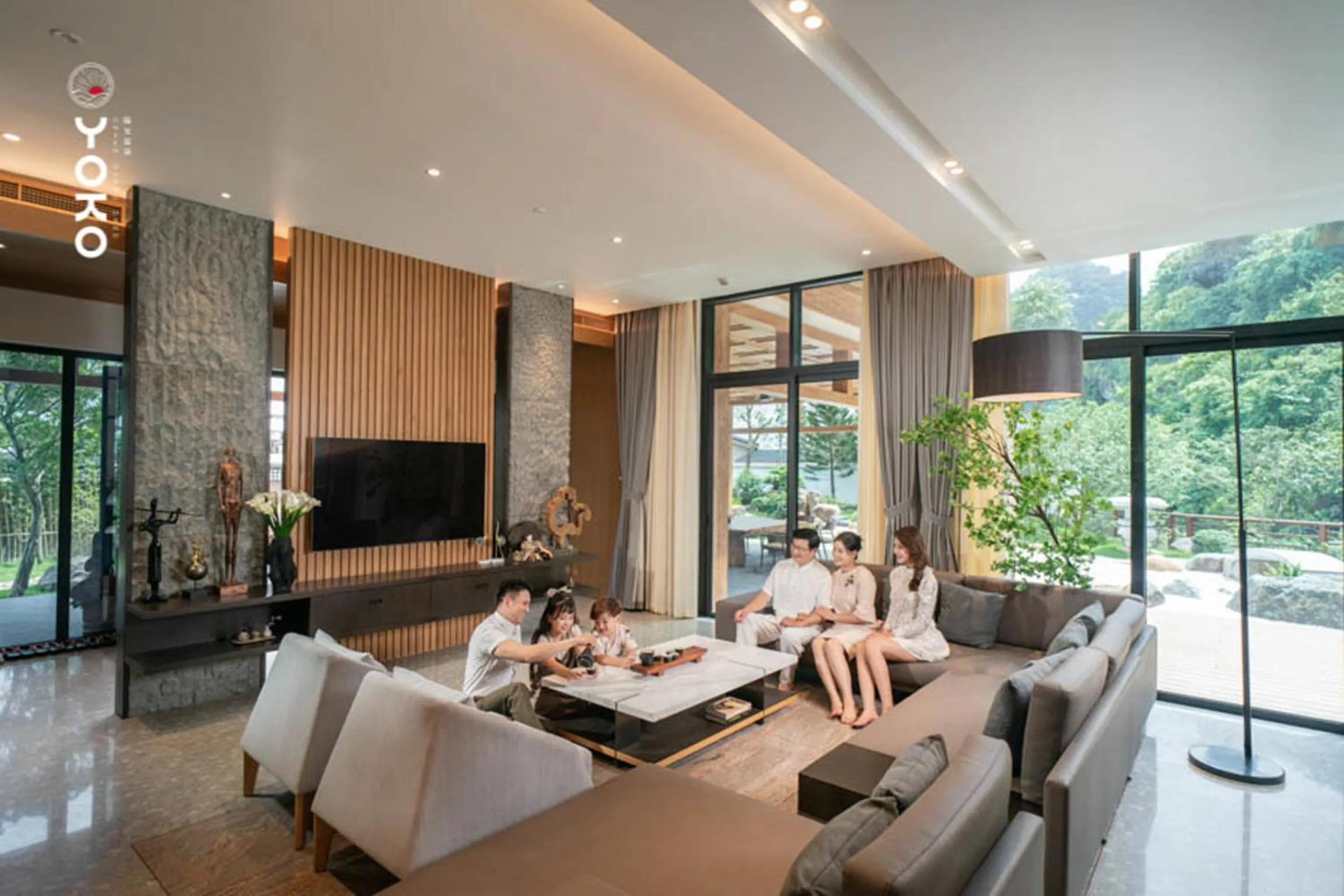 Living room in Yoko Onsen Quang Hanh