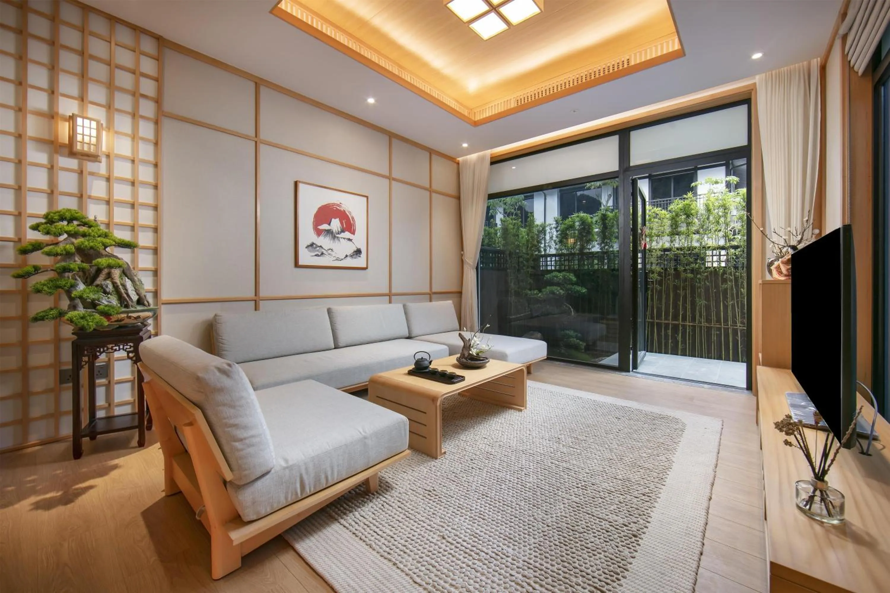 Living room in Hilton Quang Hanh Onsen Resort