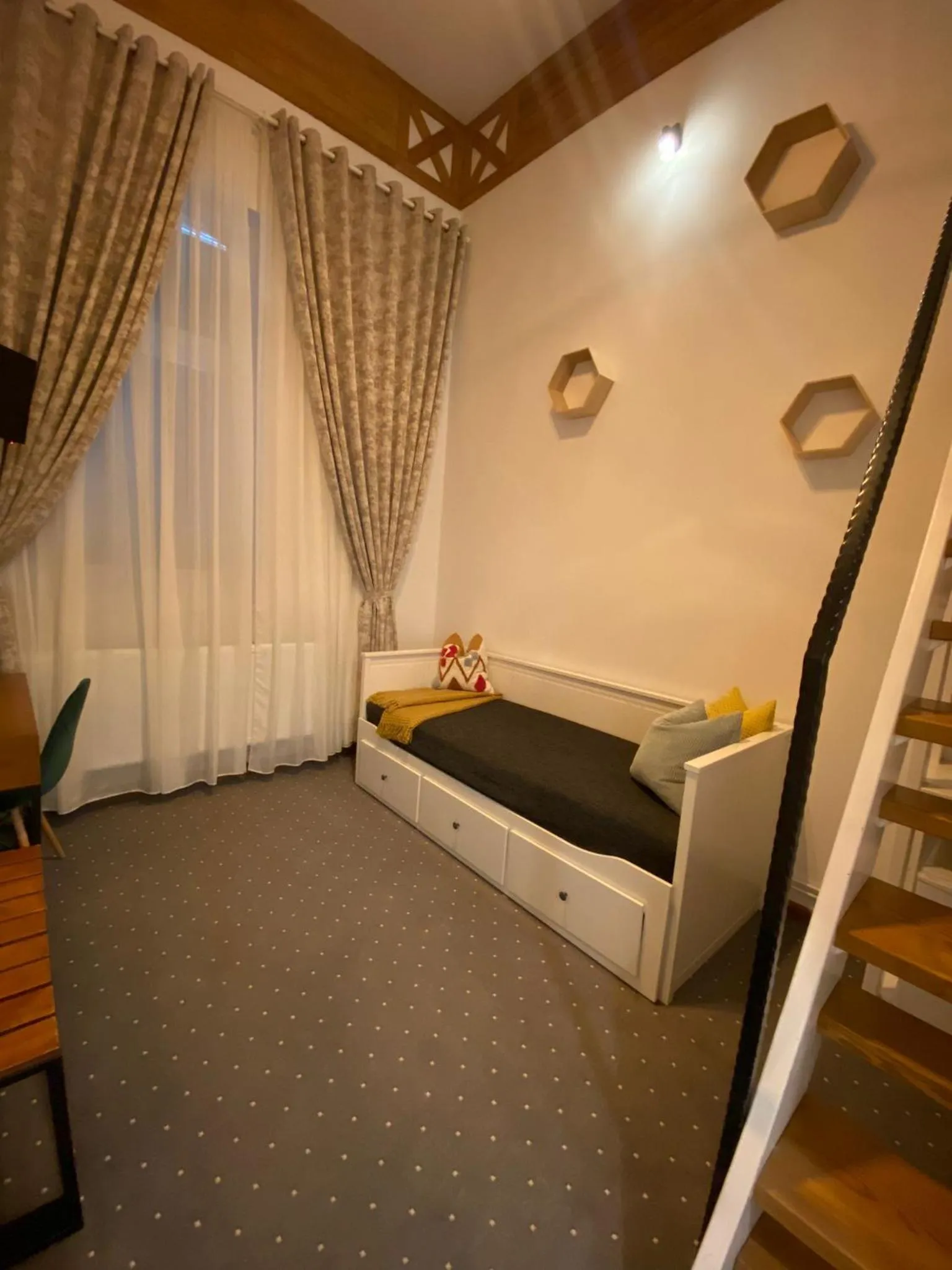 Photo of the whole room, Bed in Buchenland Hotel