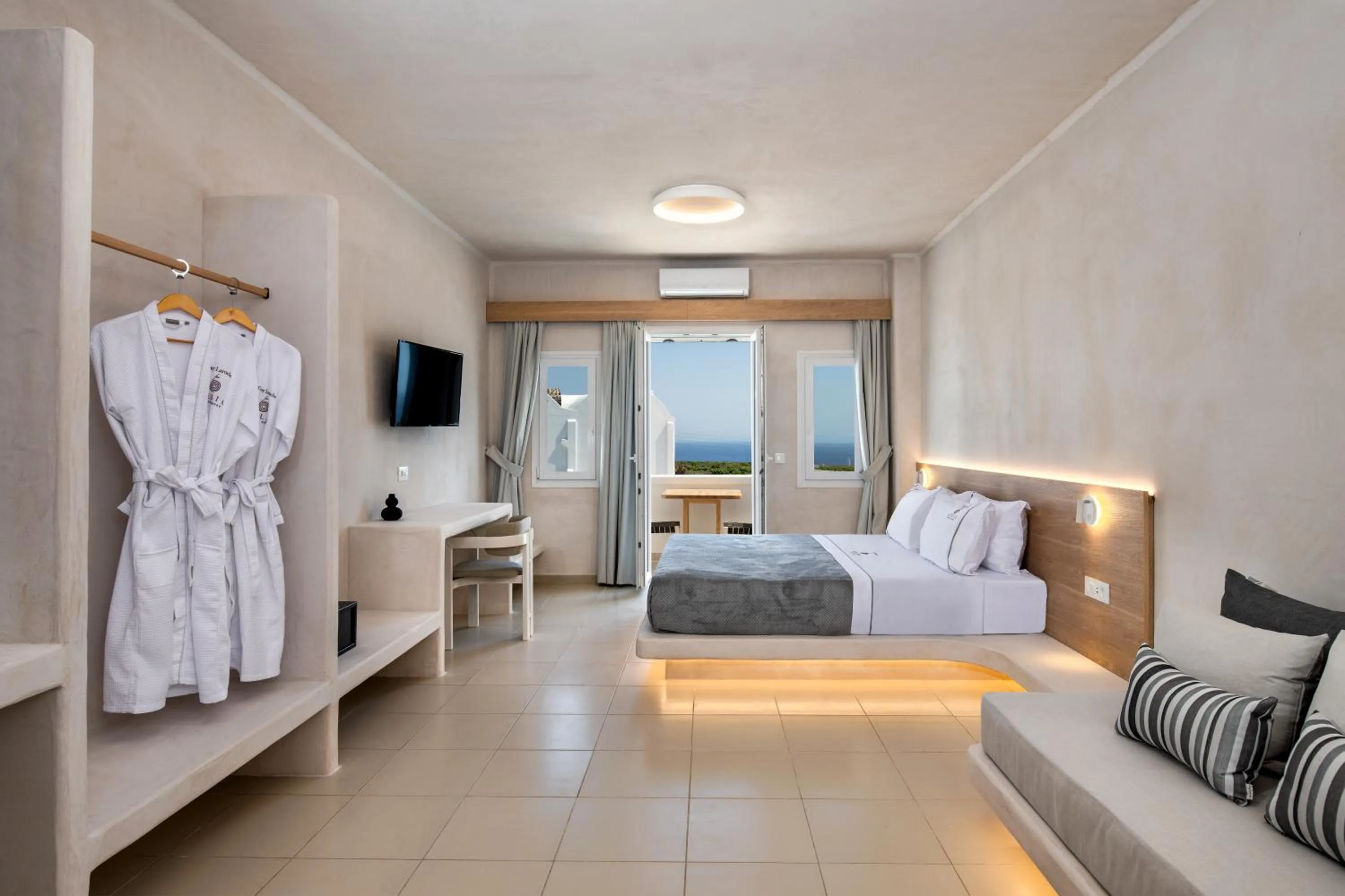 Bed in Aelia Luxury Suites