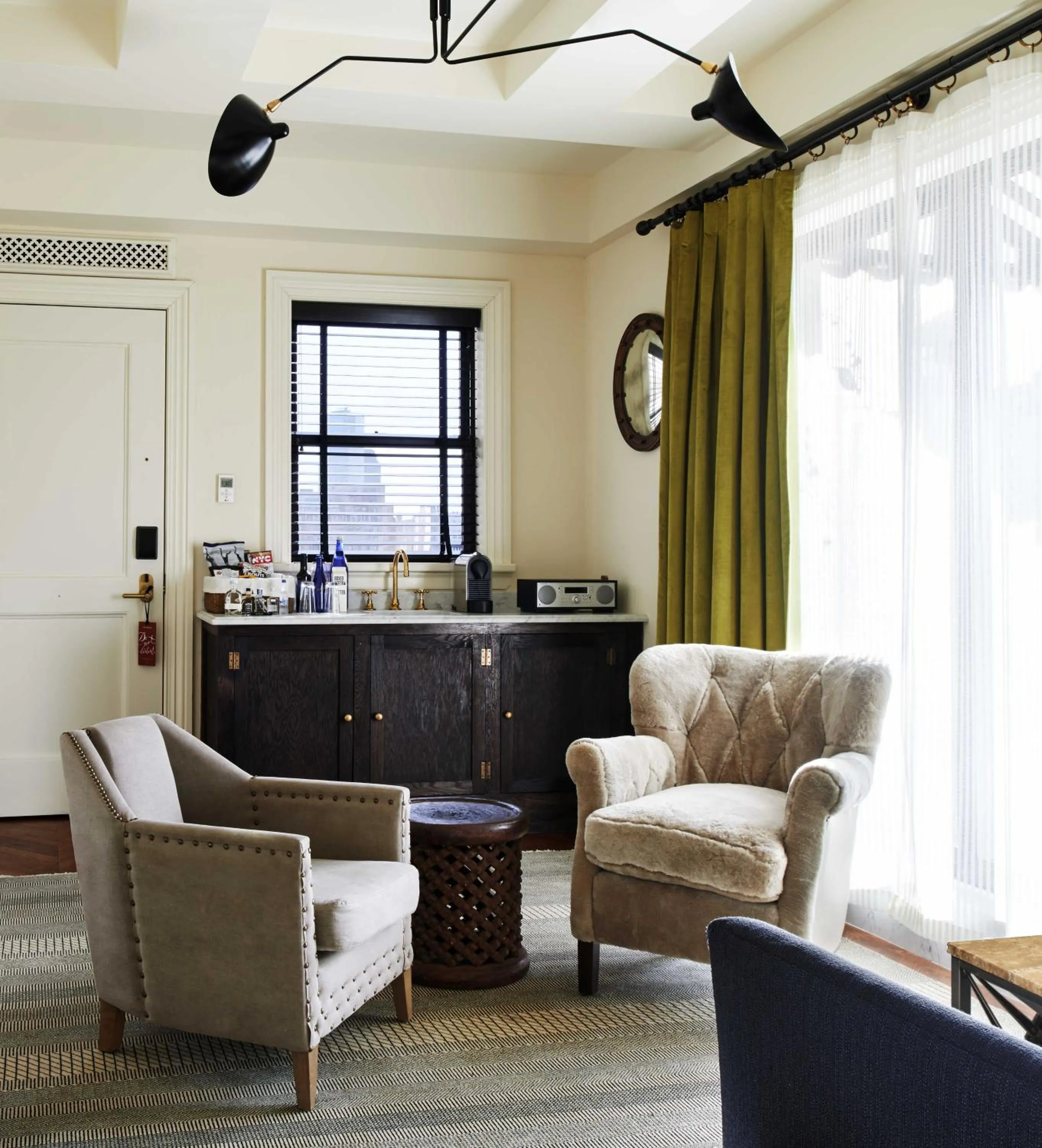 Seating area in The Marlton Hotel