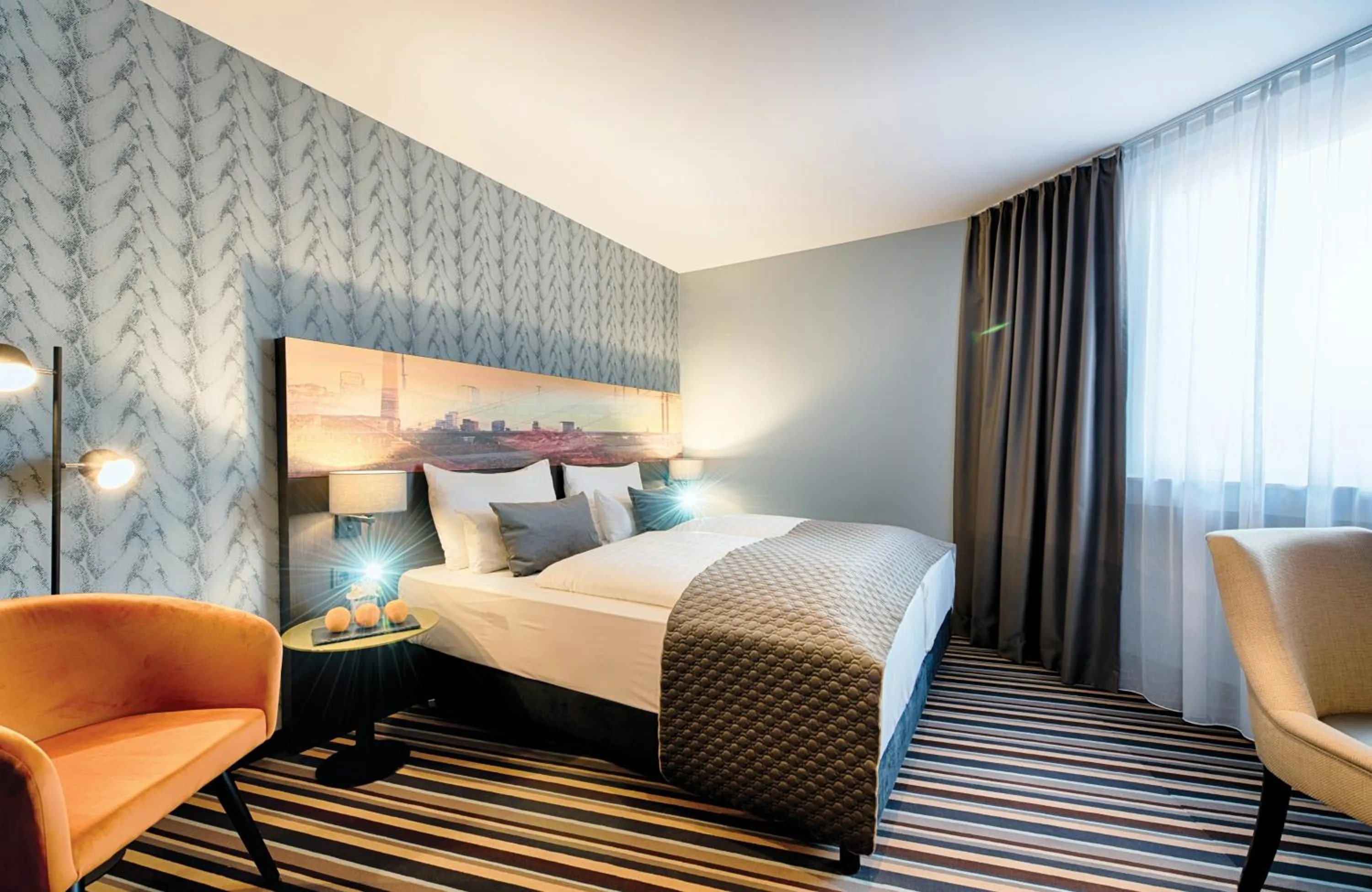 Bedroom, Bed in Leonardo Boutique Hotel Düsseldorf