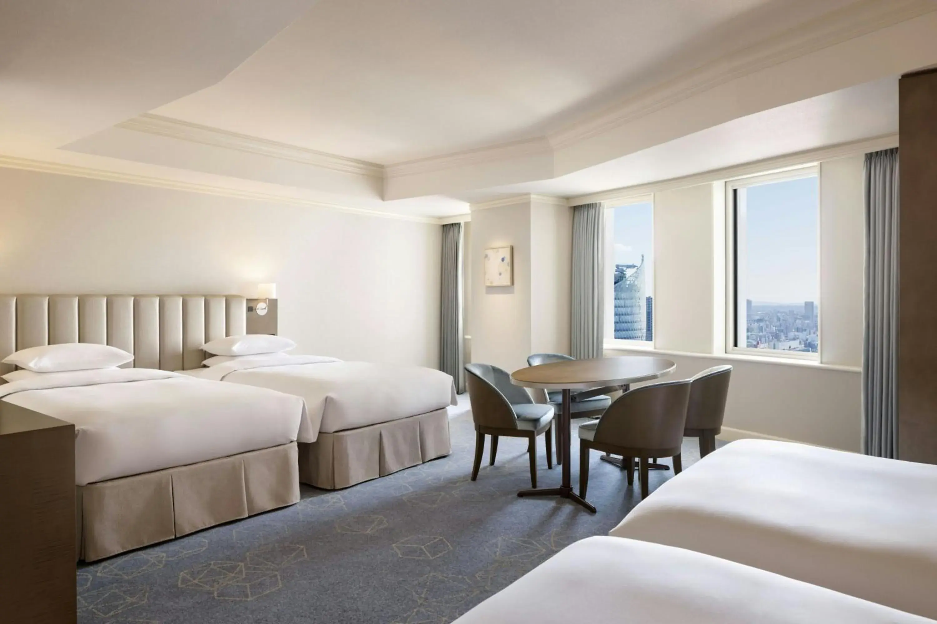 Family Room with Four Twin Beds and Partial City View in Nagoya Marriott Associa Hotel Family Room with Four Twin Beds and Partial City View in Nagoya Marriott Associa Hotel