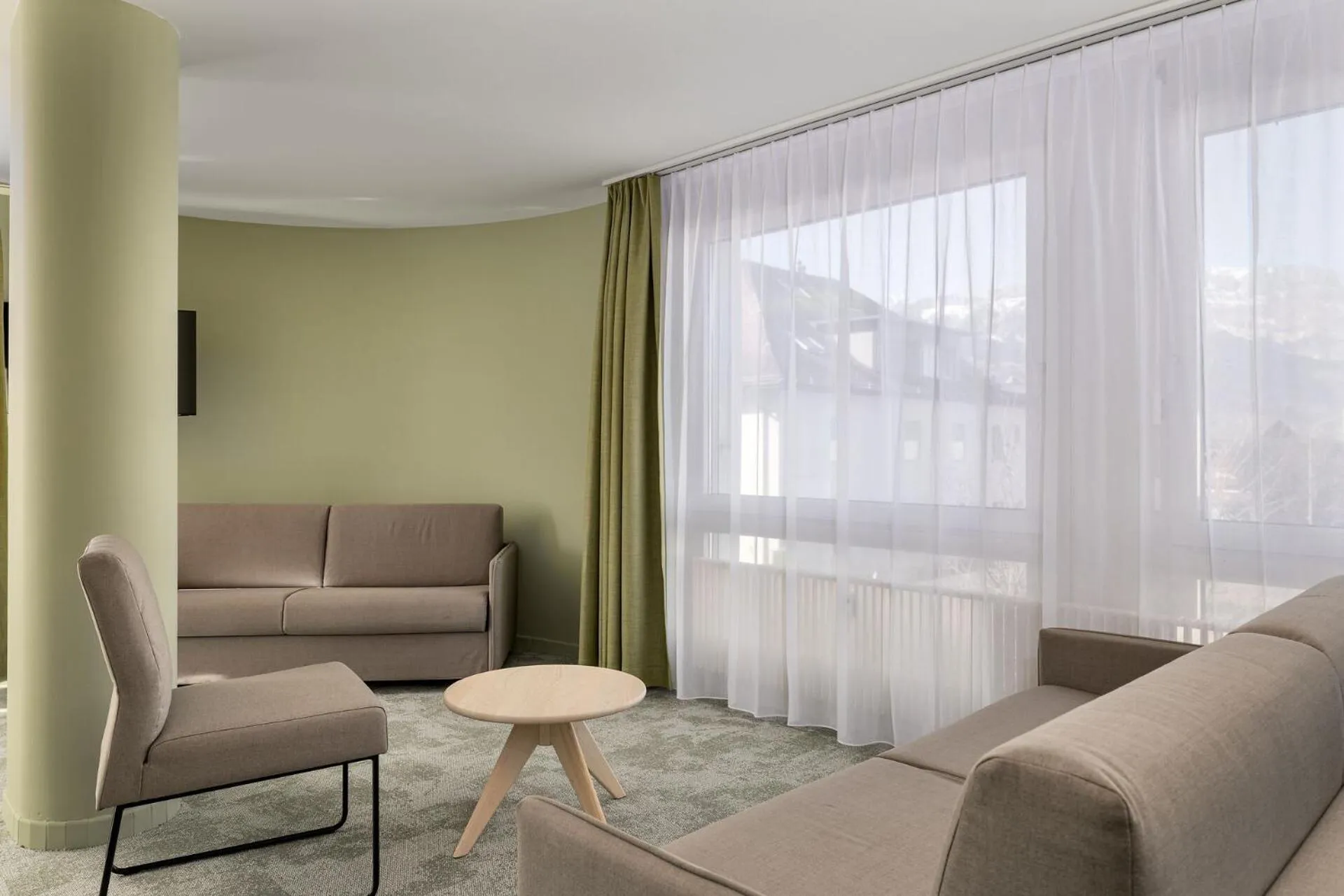 Living room in flexymotel Buchs