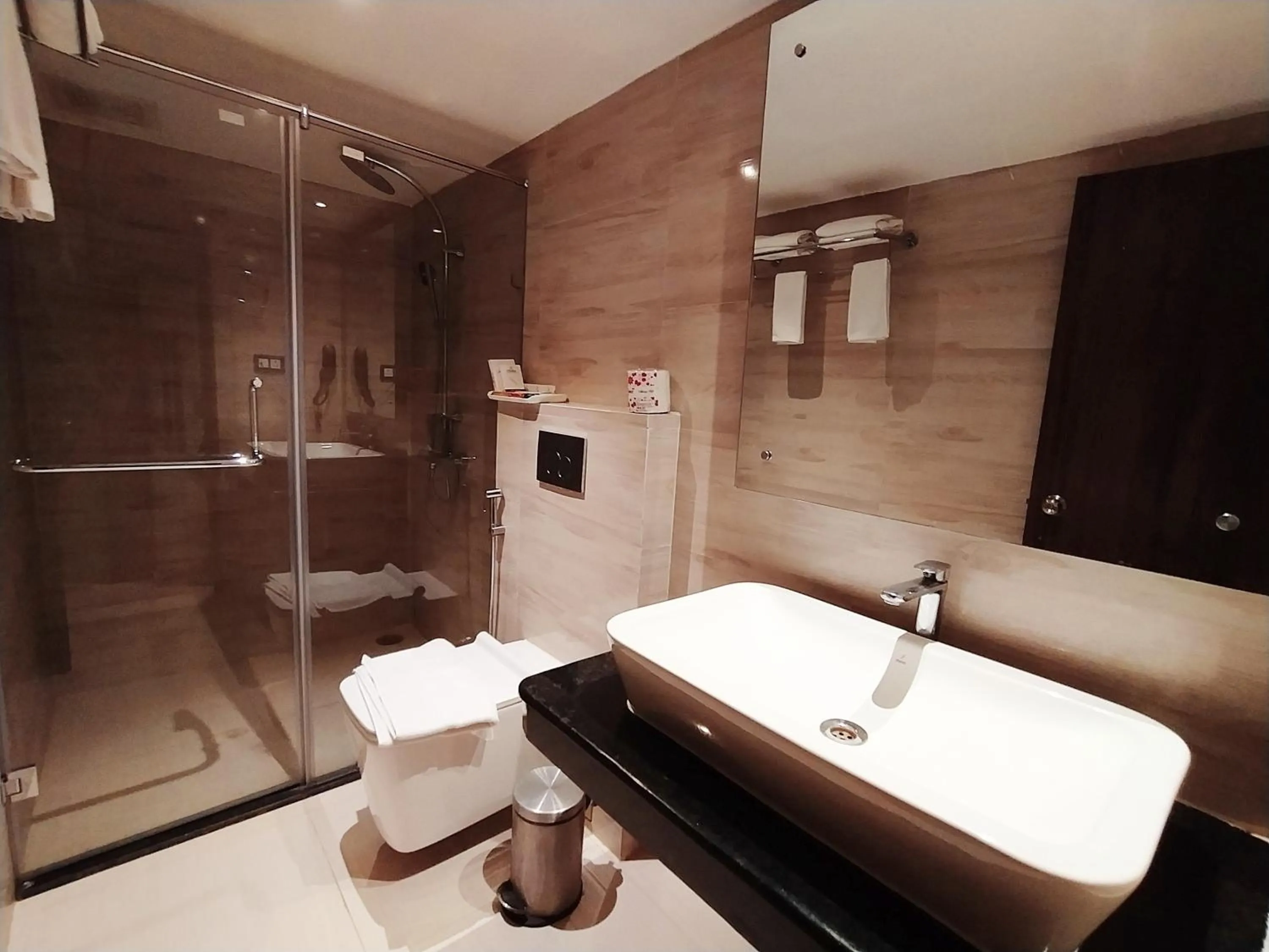 Bathroom in Niranjana Hotel Bodhgaya