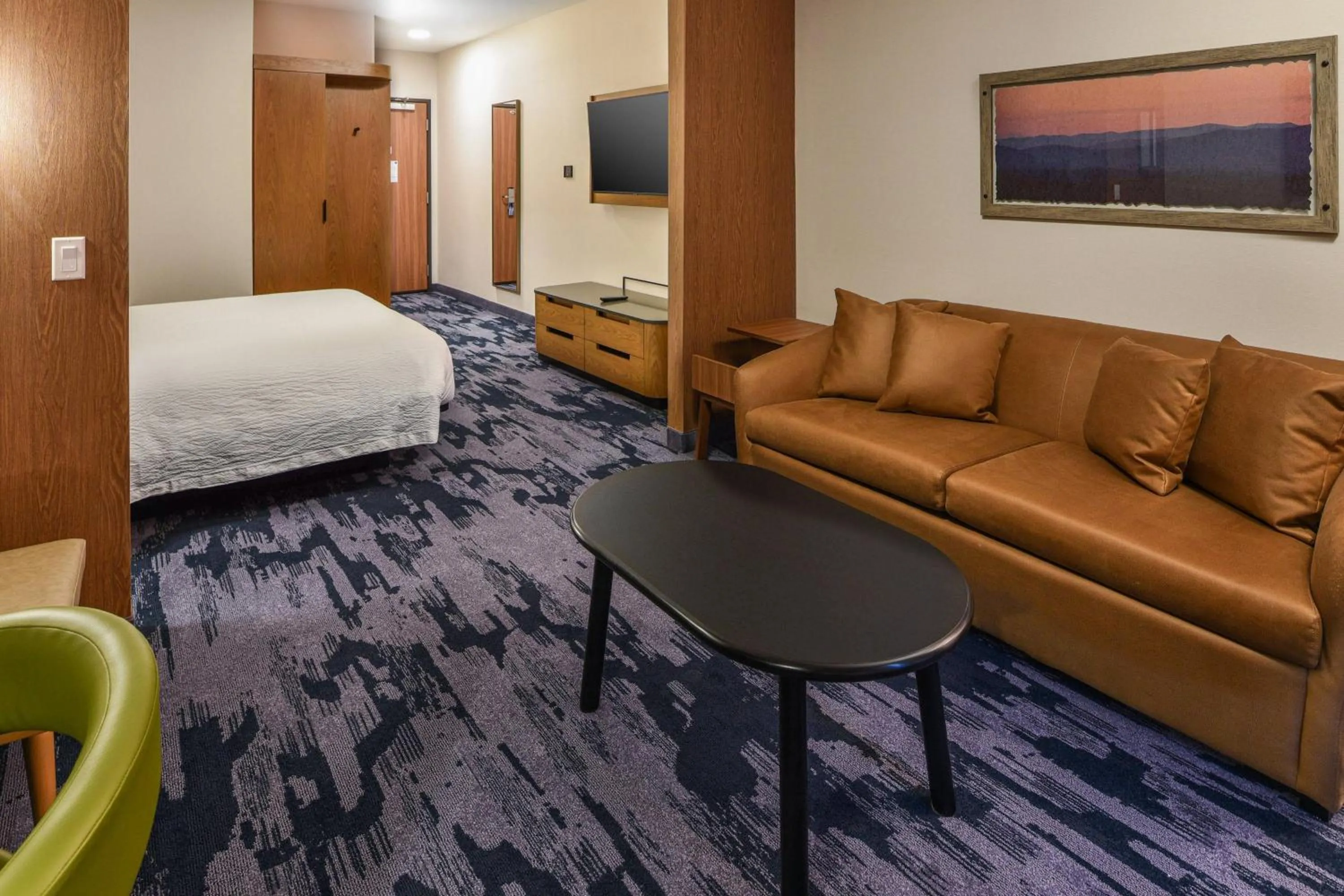 Living room, Bed in Fairfield Inn & Suites by Marriott Menifee