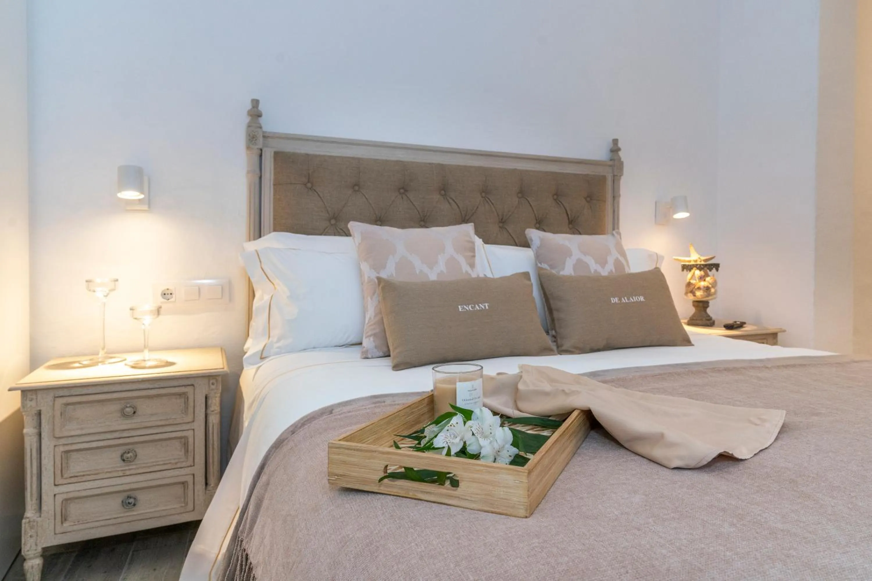 Bed in Encant de Alaior Boutique Hotel